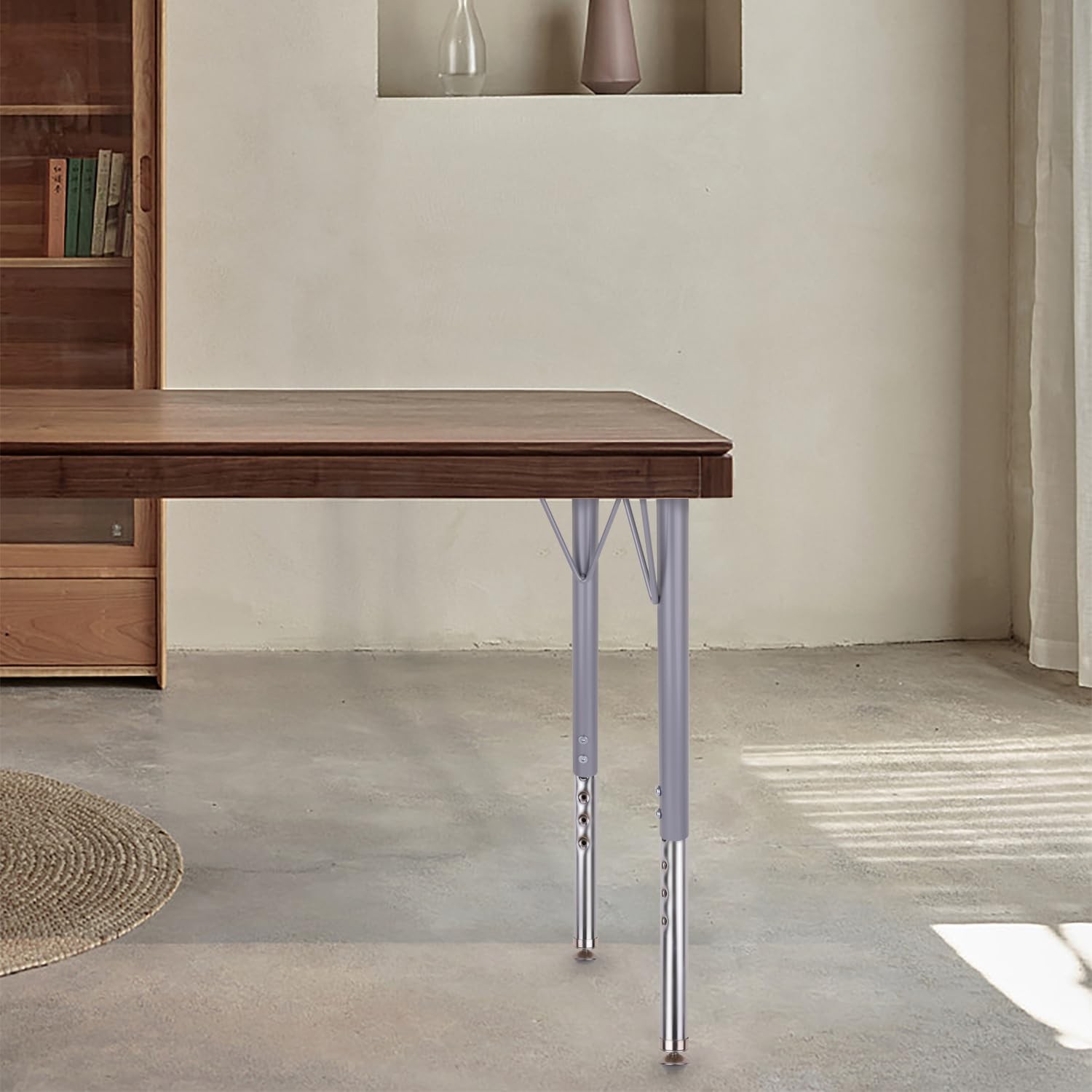 KAZAKA Adjustable Table Legs, 20-30 inch for Activity & 17.3*6.69*7.48, Grey