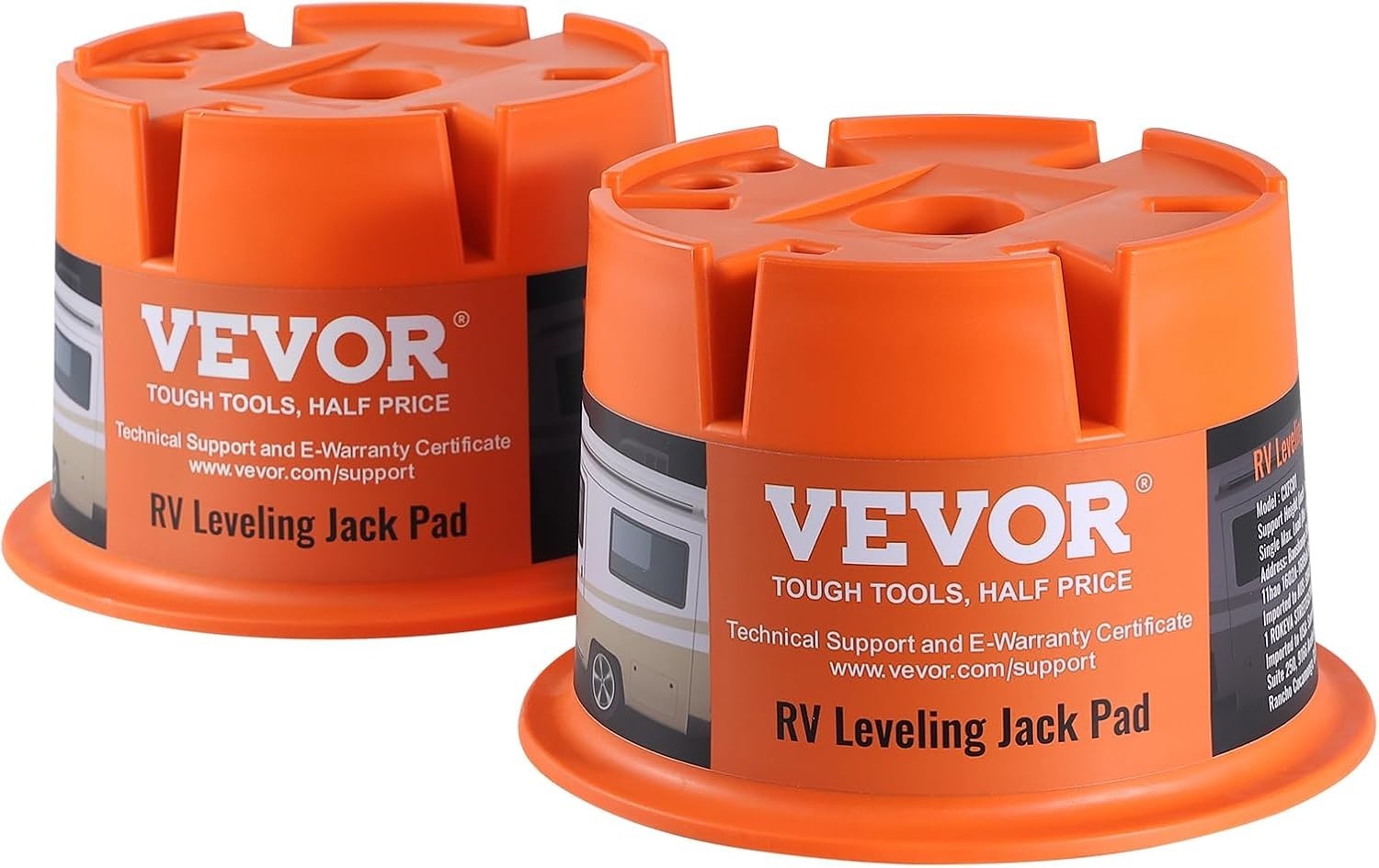 2000 lbs Capacity Trailer Jack Blocks – Durable Polypropylene RV Stabilizers