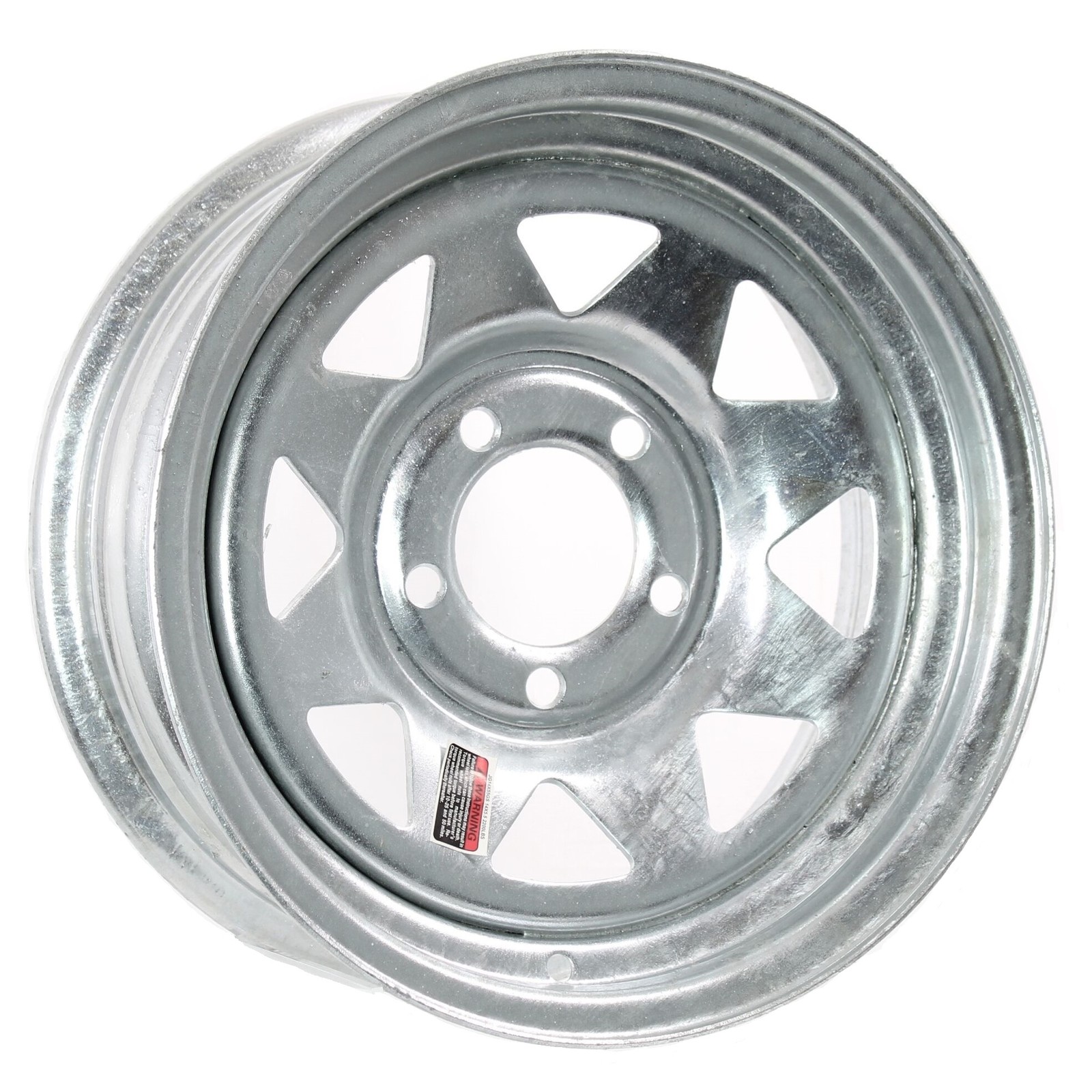 eCustomrim Trailer Wheel 15X6 15 Inch 5 Lug On 4.5 Center Galvanized Spoke Rim