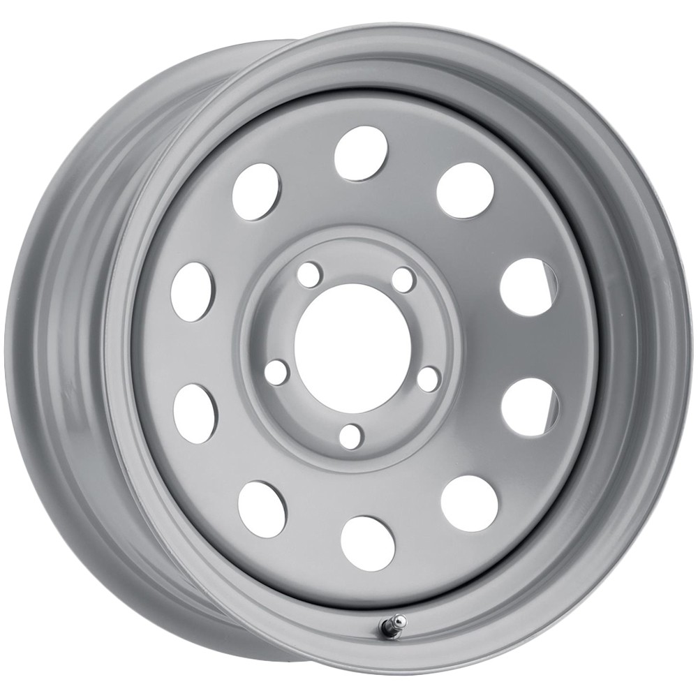 (Set of 4) Vision 70 Trailer Mod 15×6 5×5″ +0mm Silver Wheels Rims 15″ Inch