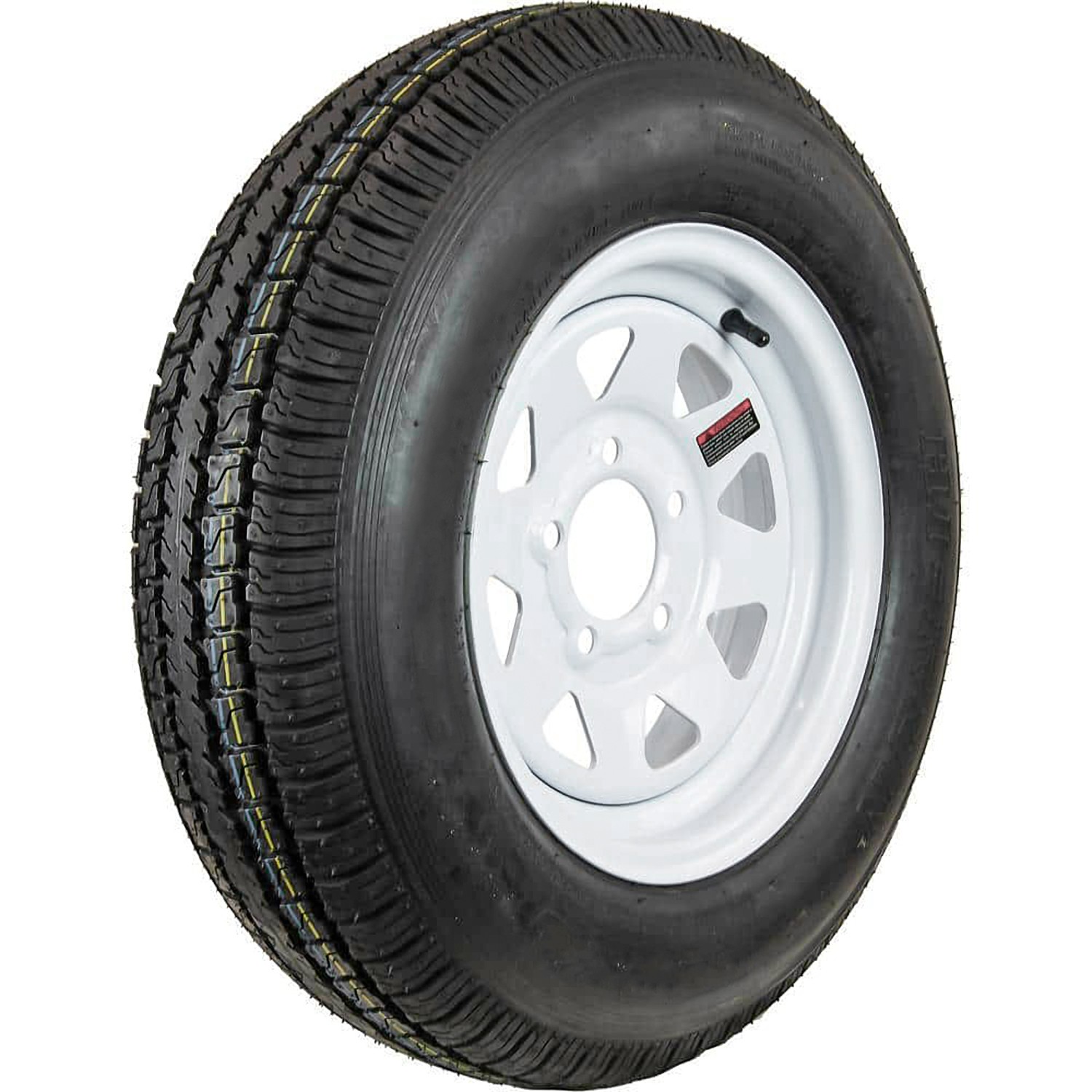 Assembly ST205/75D14 Hi-Run H180 Boat 6 Ply 14×6.5 5 x 114.3 White 8 Spoke