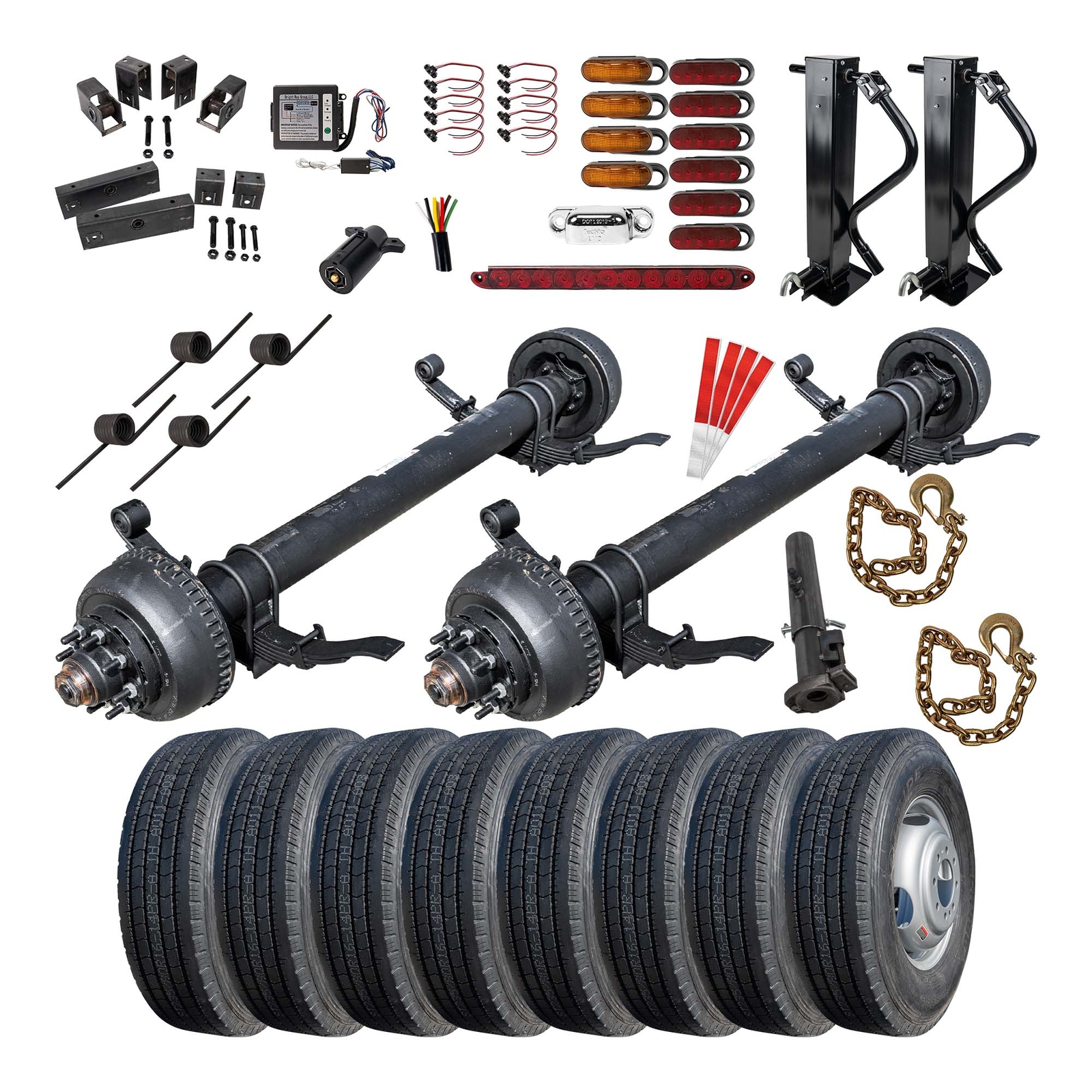 5225 – 102″ x 25′ Tandem Axle 20K Gooseneck Flatbed Trailer Kit DIY Master Plan