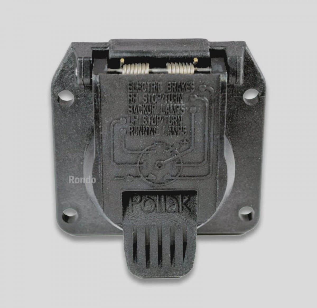 Pollak 7 way RV plug Vehicle side Light Plug Socket 7flat pin OEM