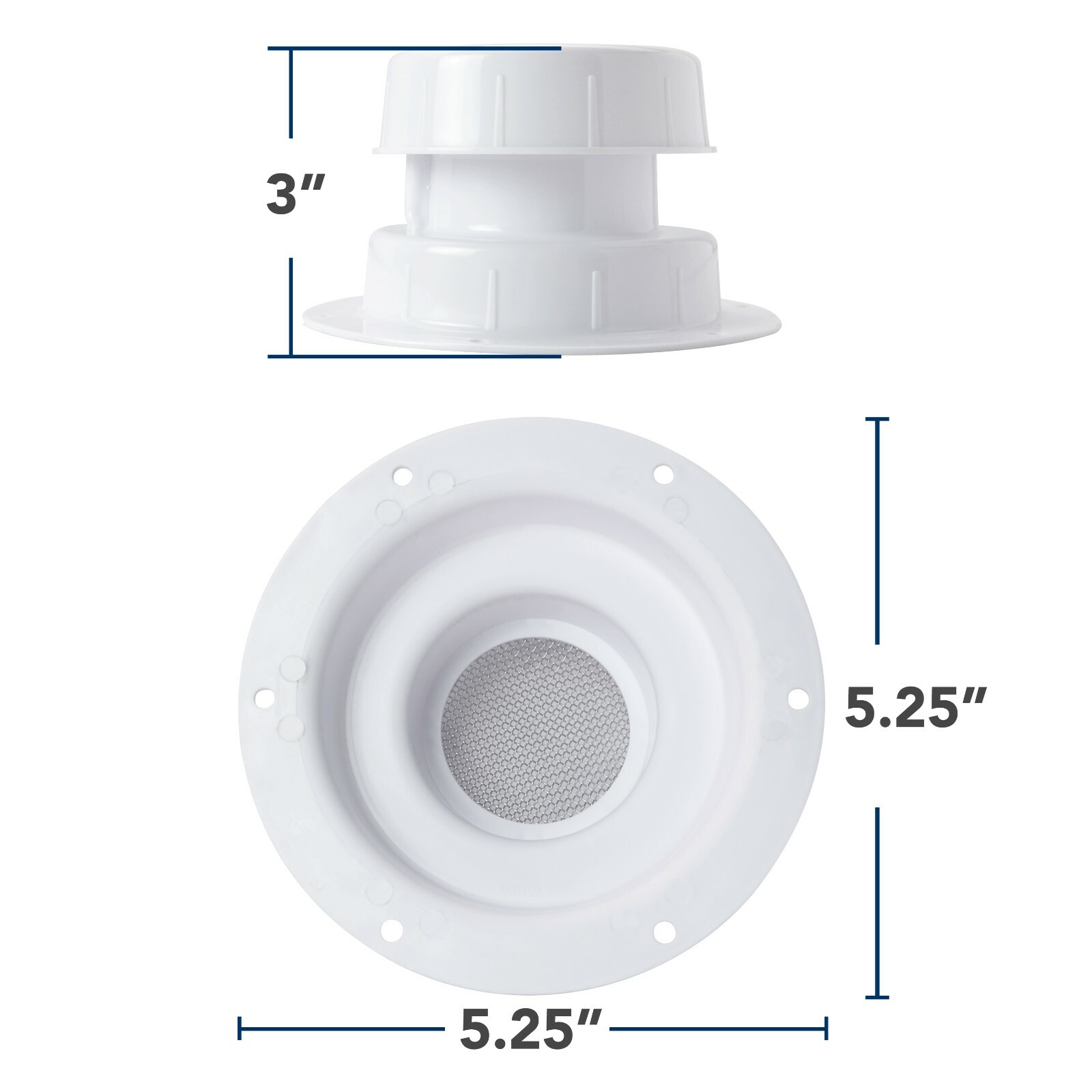 NEW Plumbing Roof Vent for RV Camper Trailer in Durable White Plastic