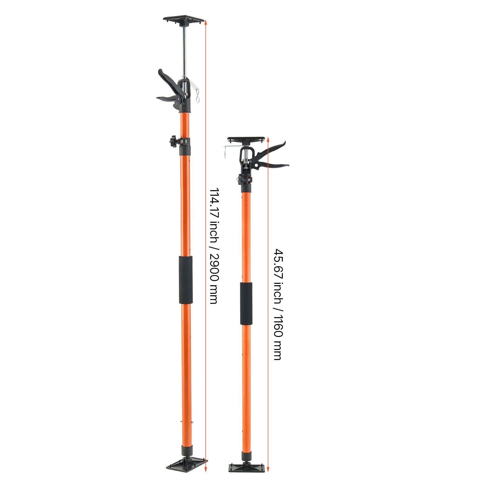 4-Pack Telescopic Cabinet Support Poles 45.7-114.2in, 154lb Capacity