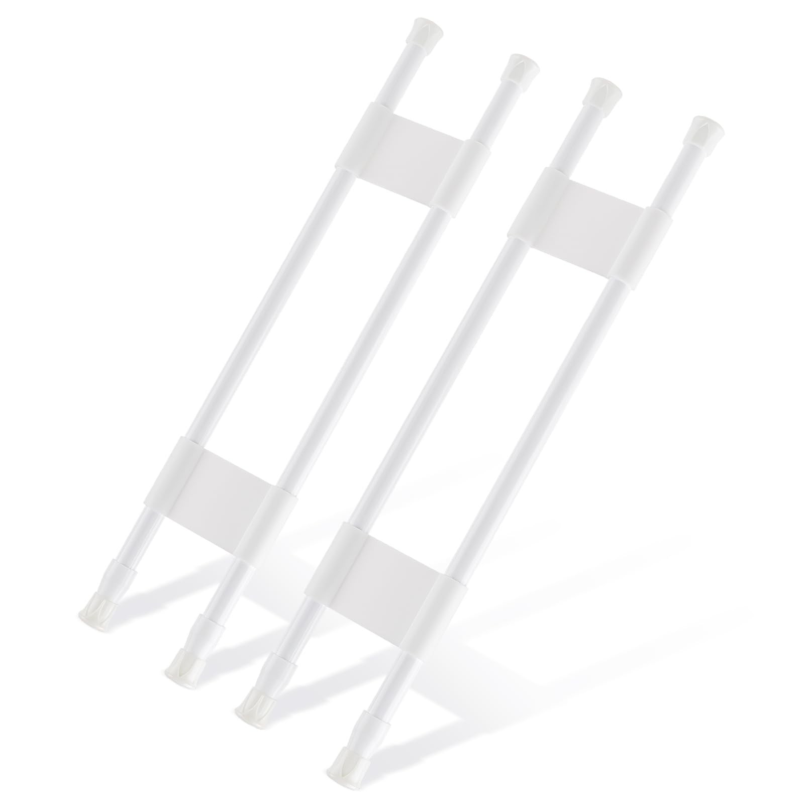 Cesilili 2 Sets Double RV Refrigerator Bars, 15.8 – 27.6 Inches, White