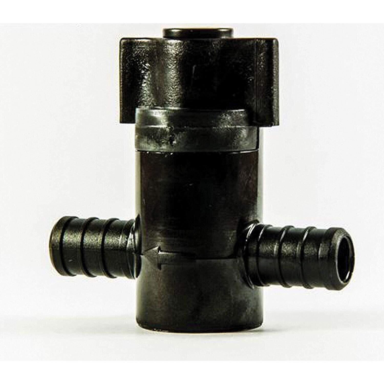 Ecopoly 29879 Plastic Pex Crimp Valve, 0.5″ Size, Black