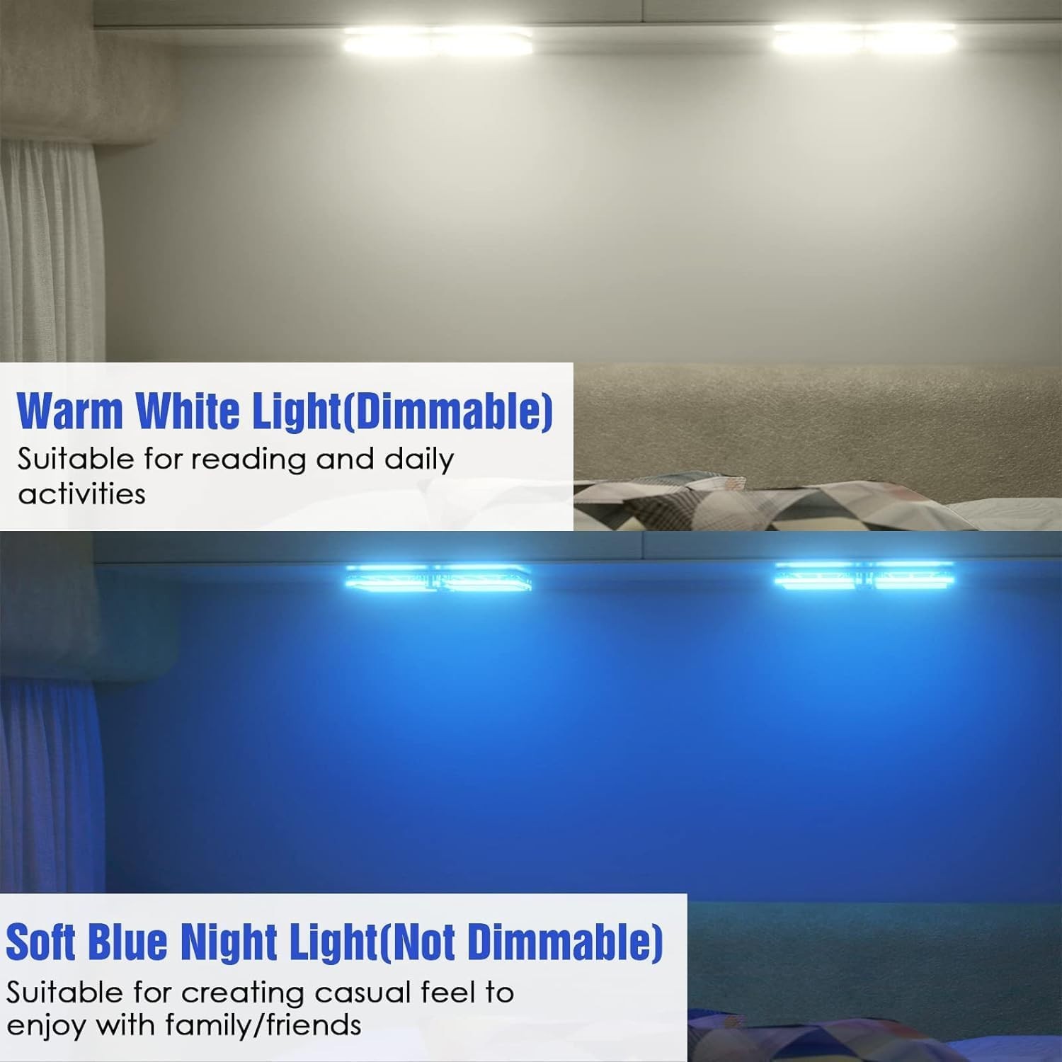 12V LED RV Ceiling Dome Light RV Interior Lighting for Trailer Camper Truck Boat