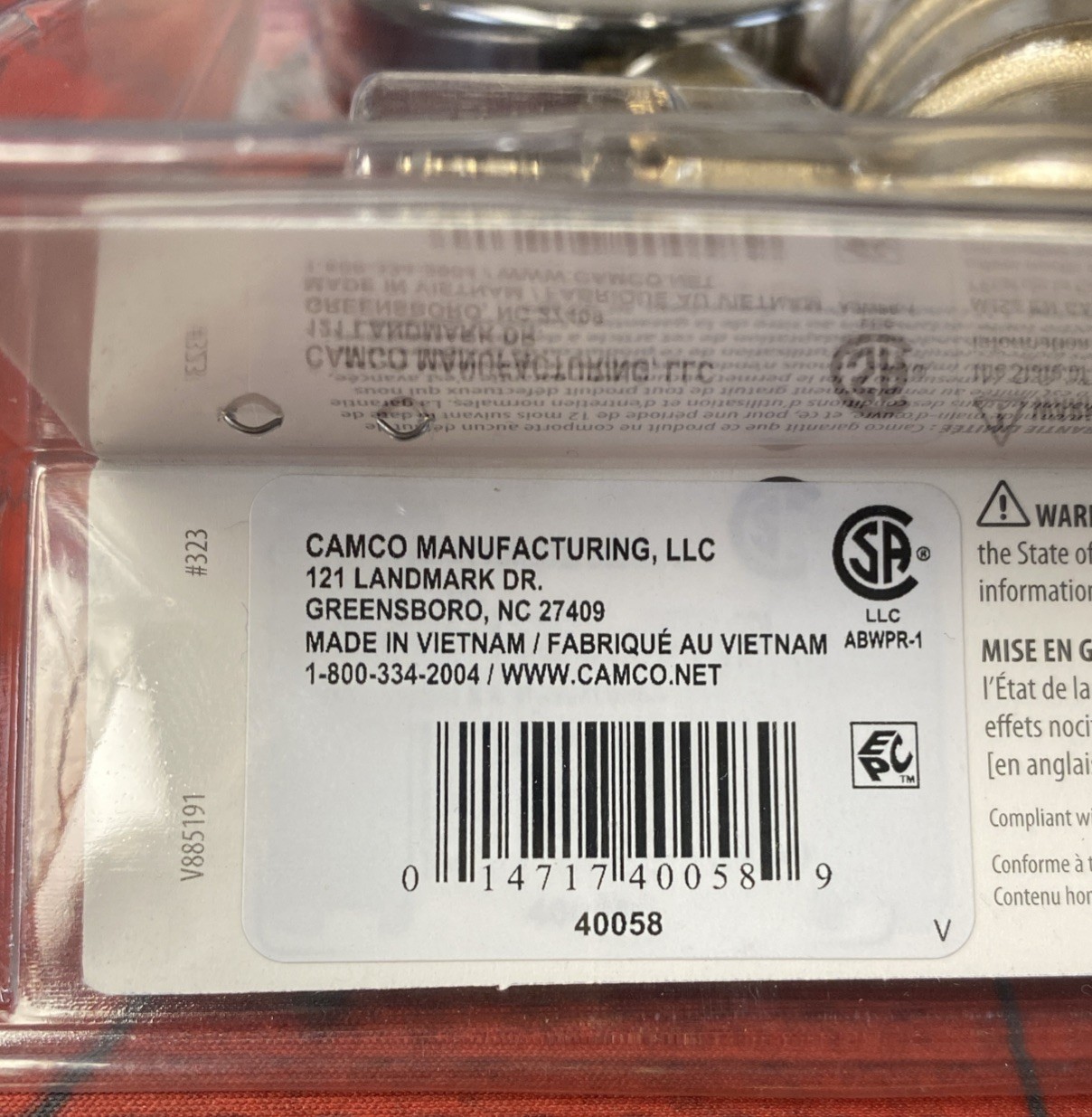 Camco 40058 Brass RV/Marine Water Pressure Regulator