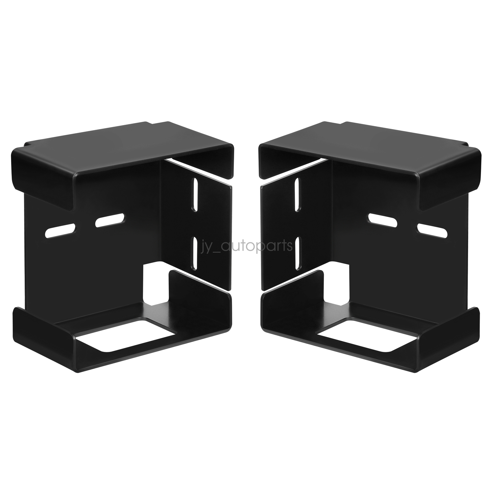 Set of Steel Trailer Square Tail Lights Mounting Boxes Guard Cover Rear
