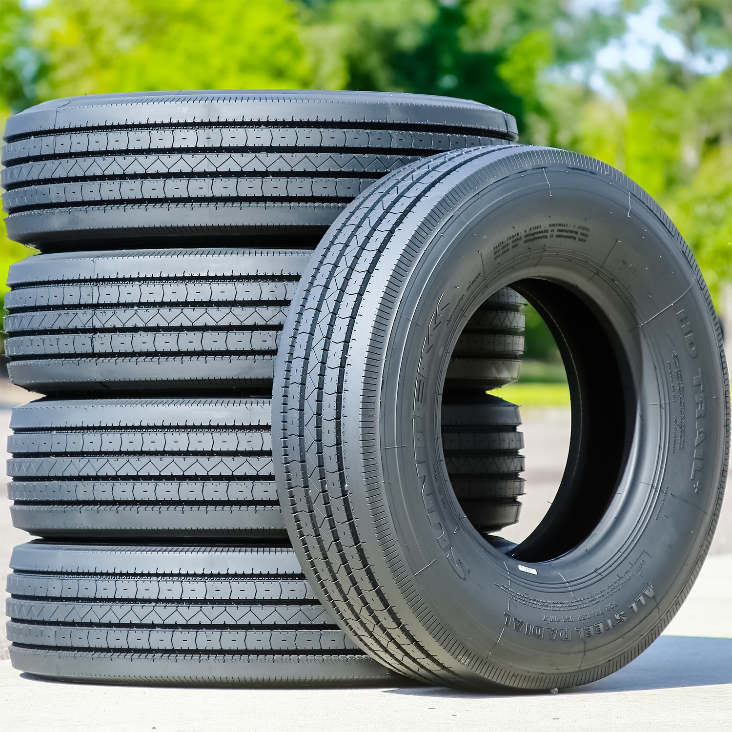 4 Tires ST 235/85R16 Suntek HD Trail + All Steel Trailer Load G 14 Ply
