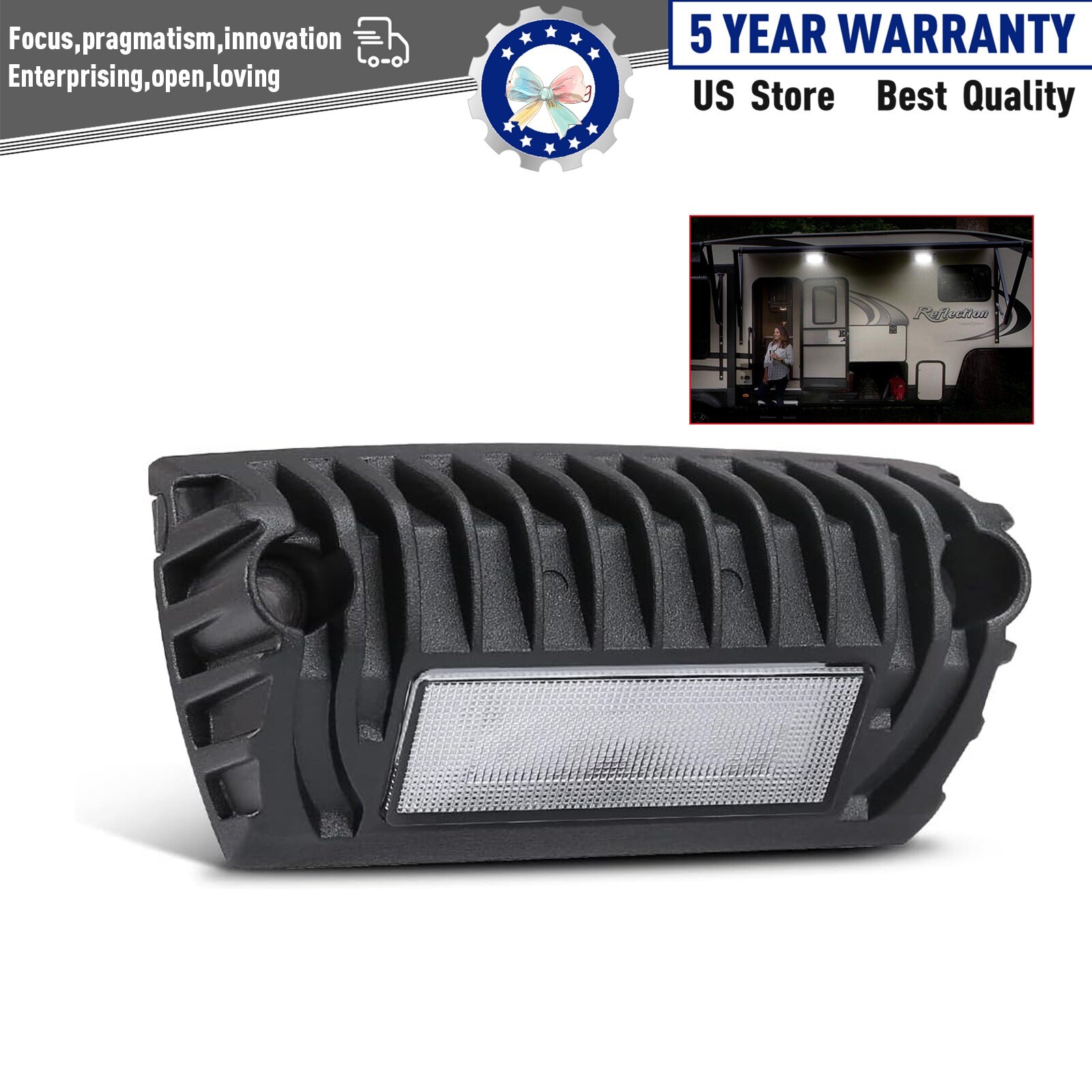 RV LED Awning Porch Lights 12V Boat Trailer Home Yard Exterior Lamp Fixture