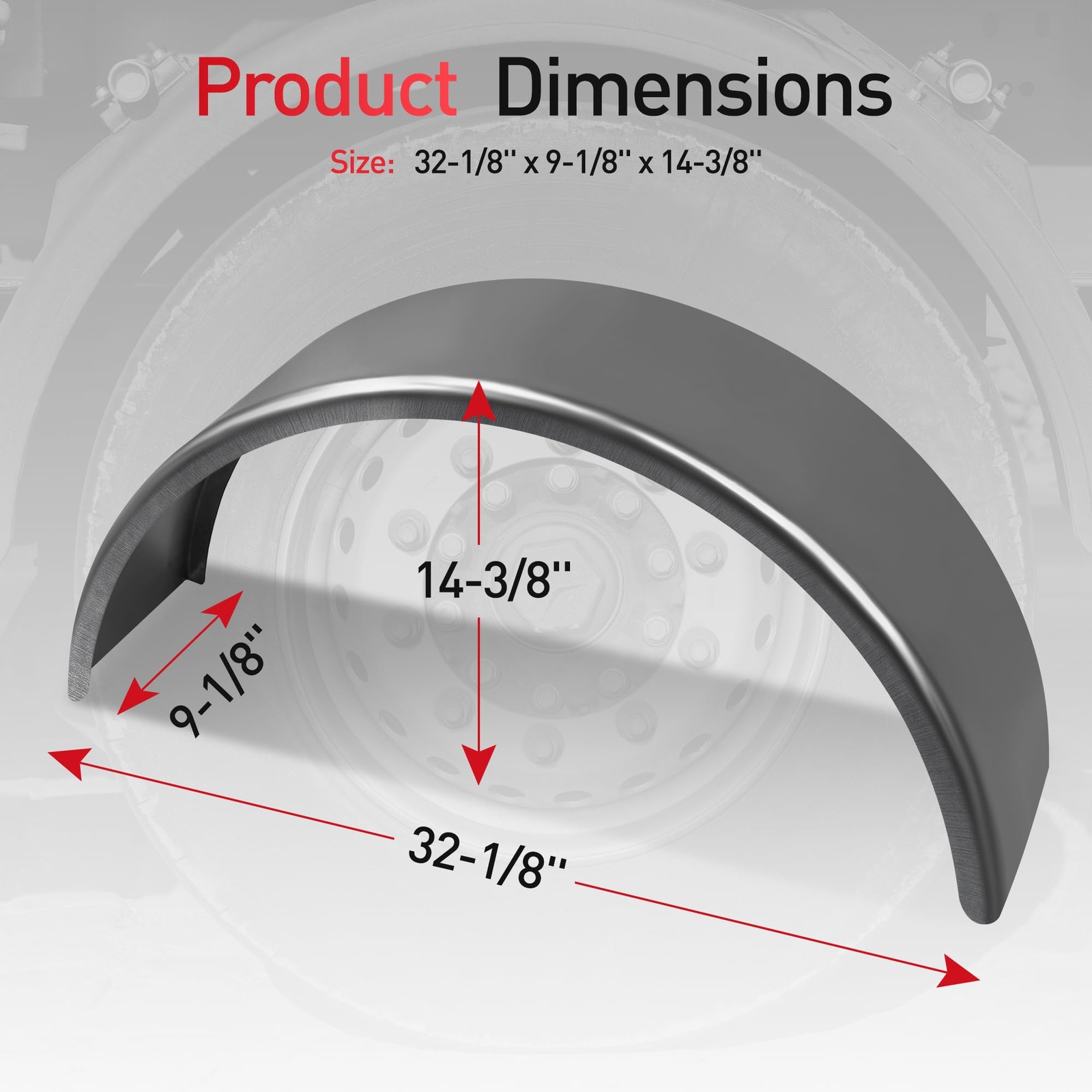Pair of Round Trailer Fenders (14″-16″ wheels)