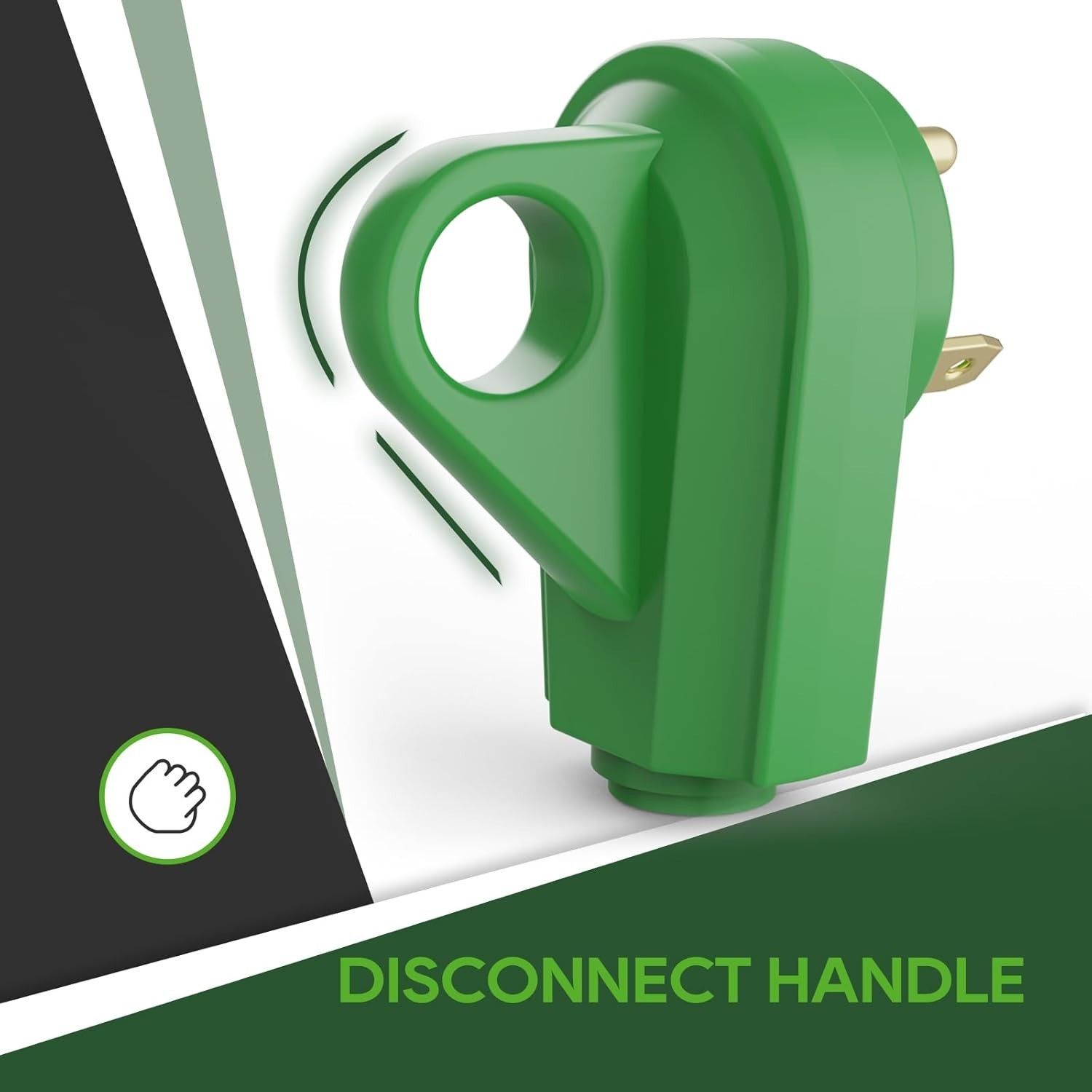 Reliable 30 Amp RV Disconnect Plug NEMA TT-30P, Durable ABS & PC Materials