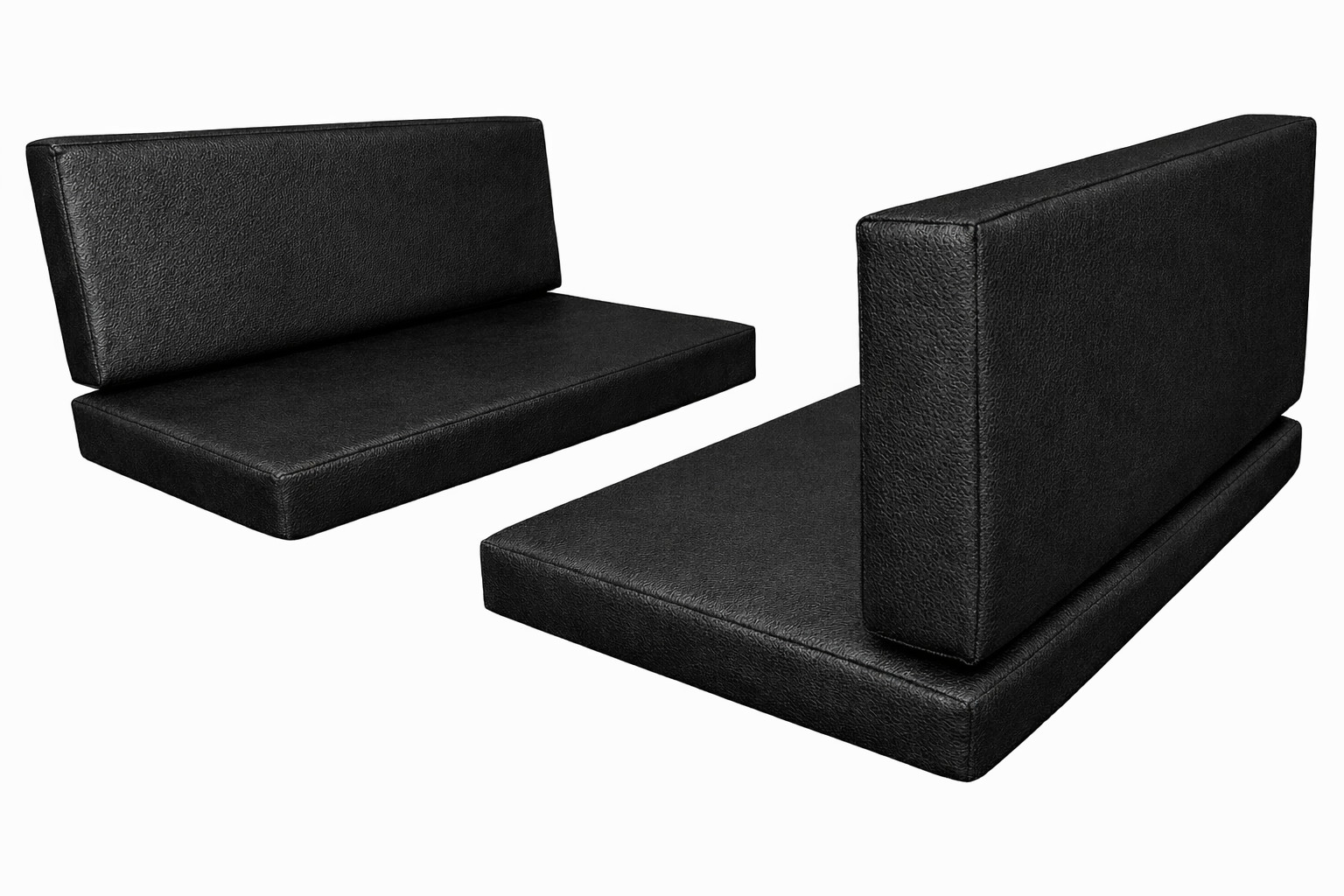 RV Dinette Seat Cushions 40″ Vinyl Faux Leather Mobile Home Seating 2 Sets
