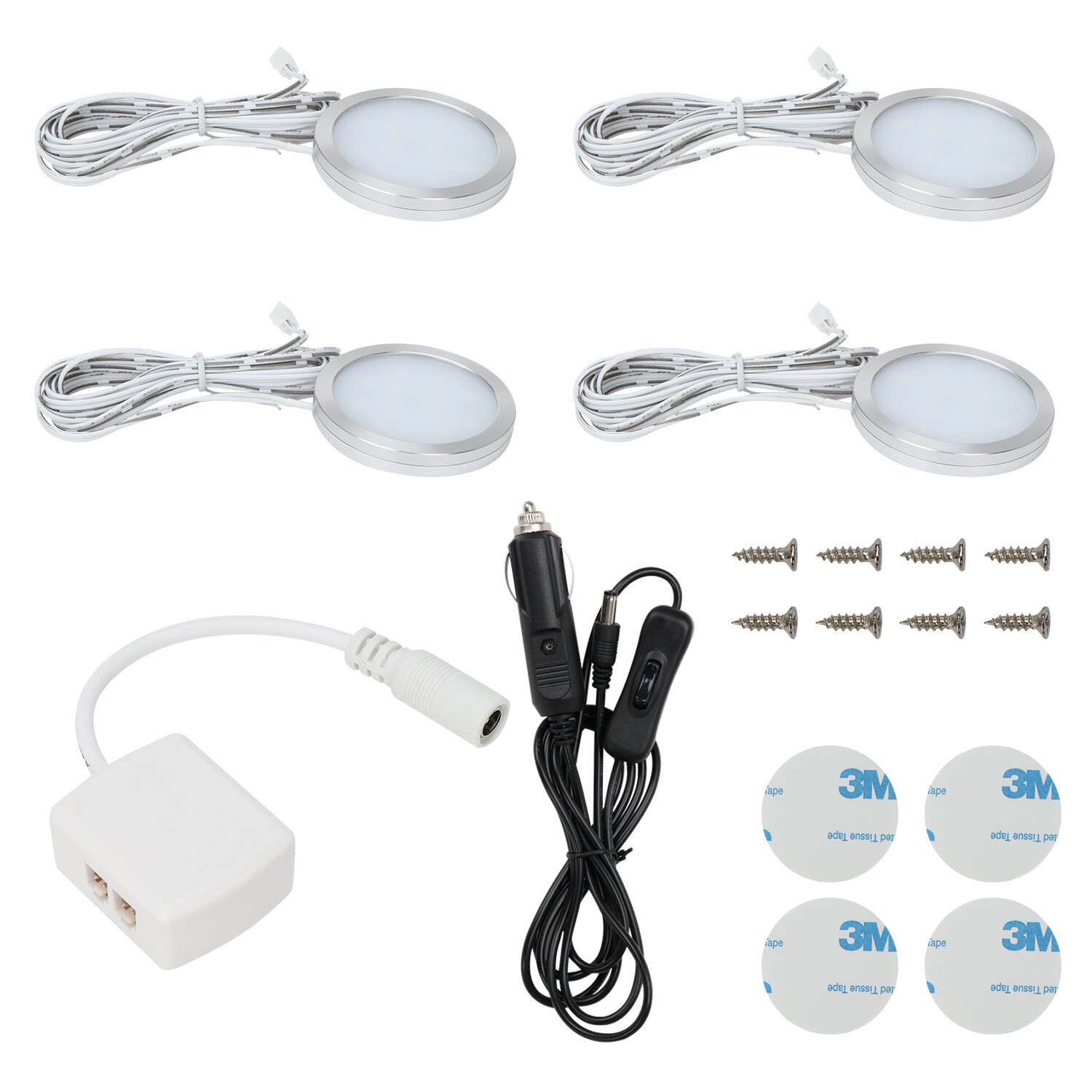 4/6pcs RV Lights 12V LED Ceiling Light Under Cabinet Wall Lamp Trailer Caravan