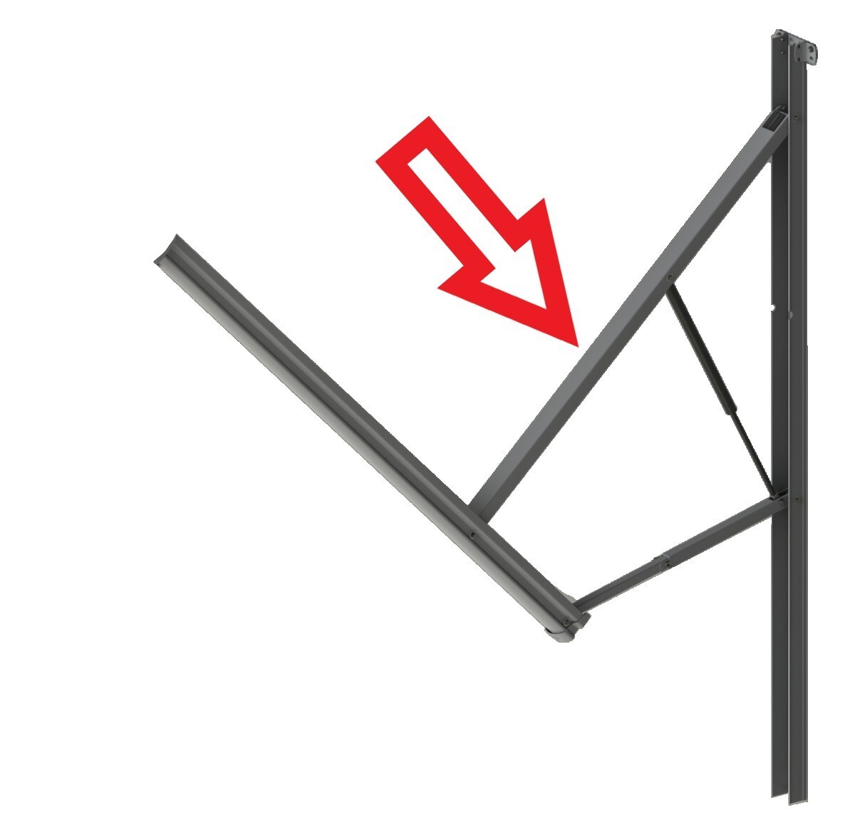 New Lippert Style 404523 Solera 63″ Short Awning Top Inner Arm 49″ Length