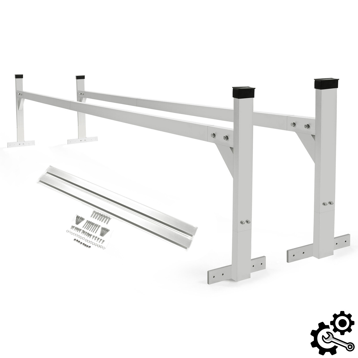 For Open & Enclosed Trailers Cargo Vans Adjustable Aluminum Ladder Roof Racks