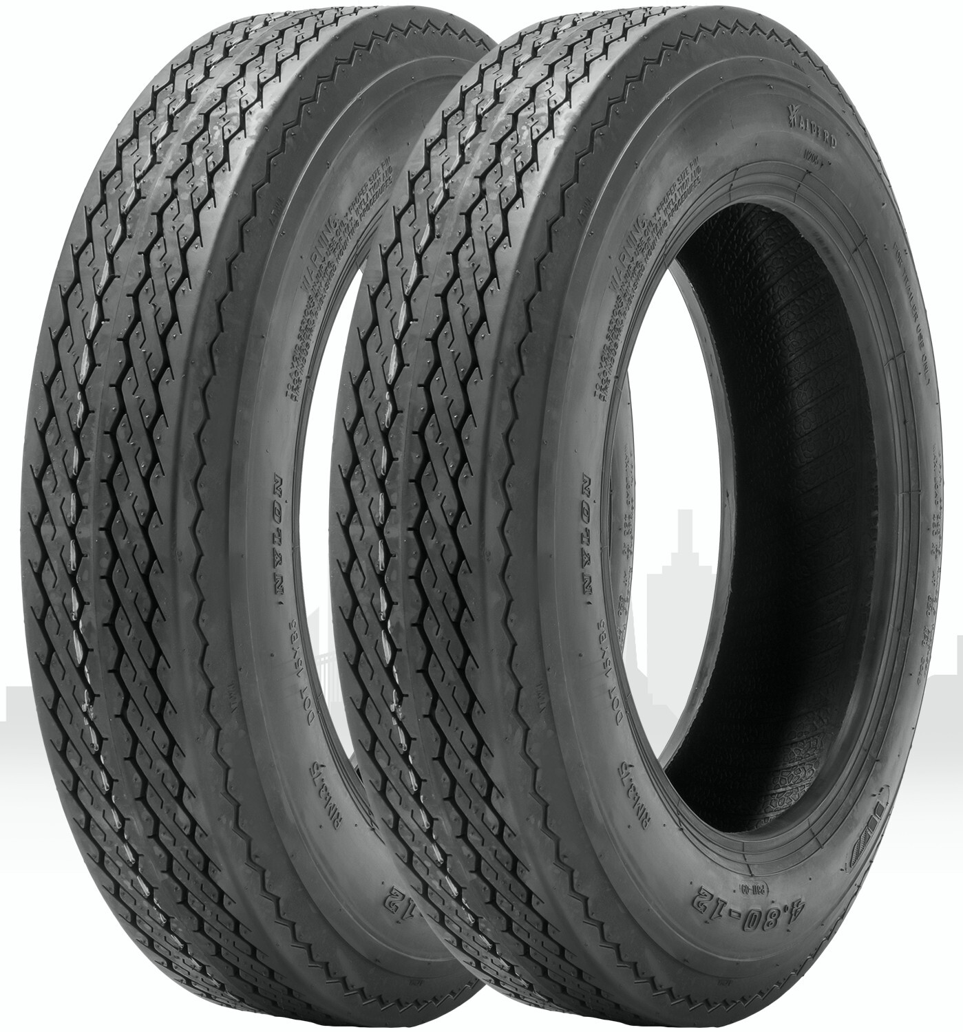 Set 2 5.30-12 Boat Trailer Tires 6Ply Heavy Duty 5.30×12 530-12 Replacement Tyre