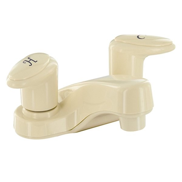 Valterra Biscuit Low-Arc Lavatory Faucet w Biscuit Levers Handles