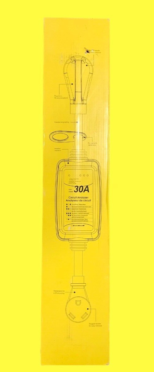 125 Volt RV Surge Protector 30 Amp RV Circuit Analyzer 3750 w / 2100 J #2137