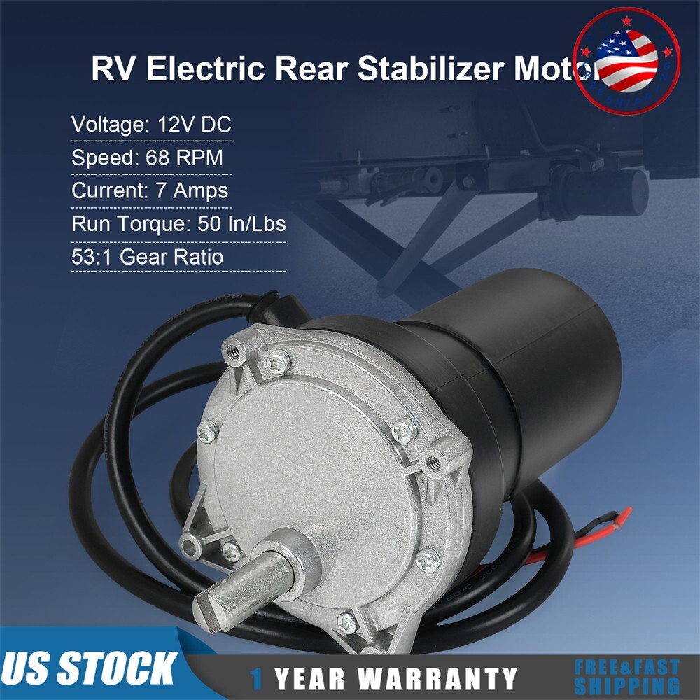 NEW 138445 352338 RV Electric Rear Stabilizer Jack Motor Lippert Components