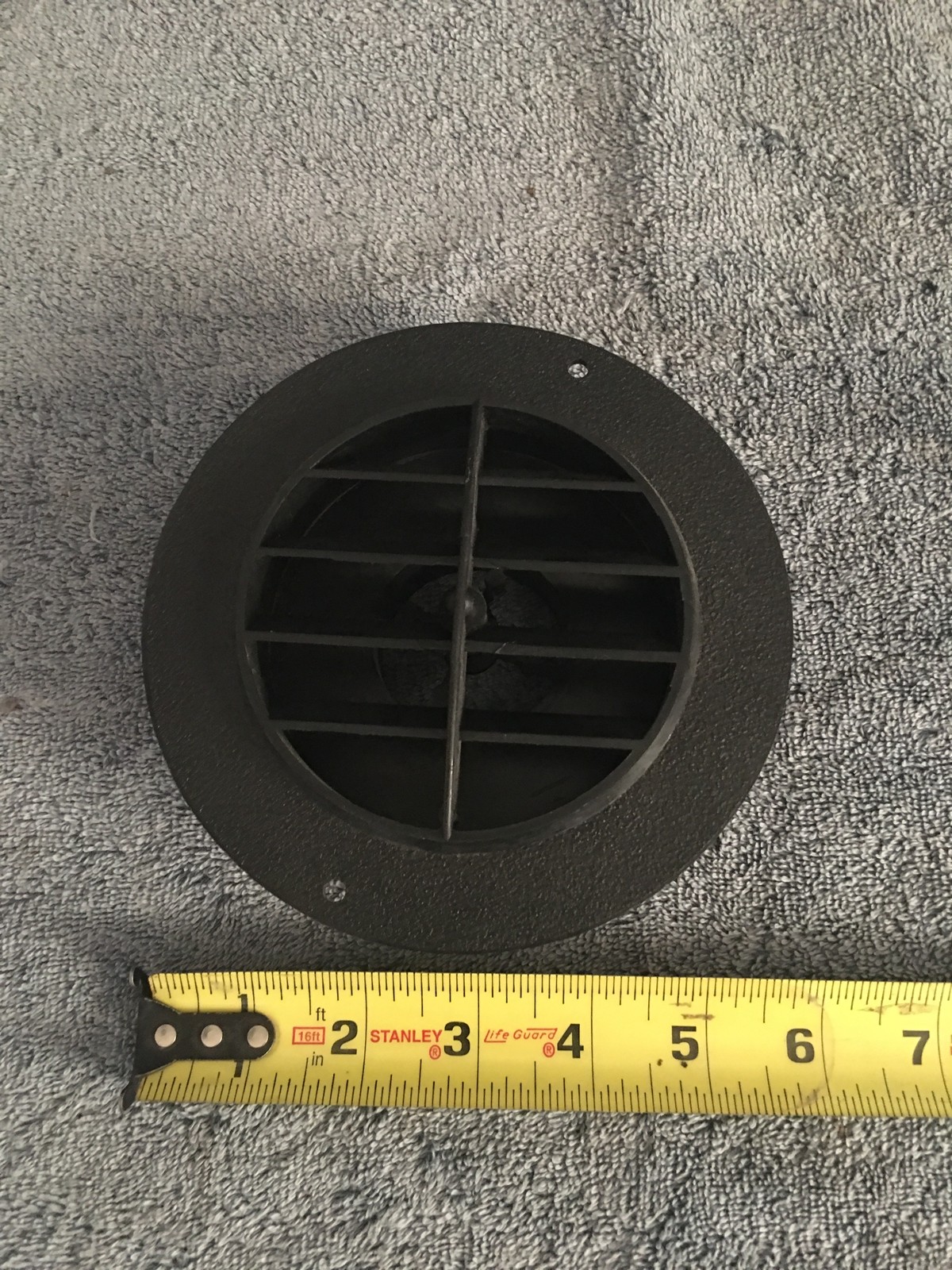 RV Camper Trailer BLACK Rotating Heat Air Wall Ceiling Duct Grille Trim AC Vent