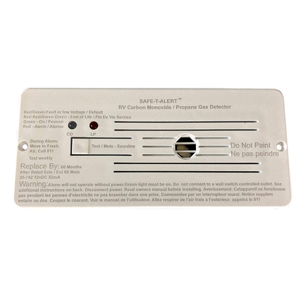 Safe-T-Alert Combo Carbon Monoxide Propane Alarms Flush Mount – White [35-742-WH