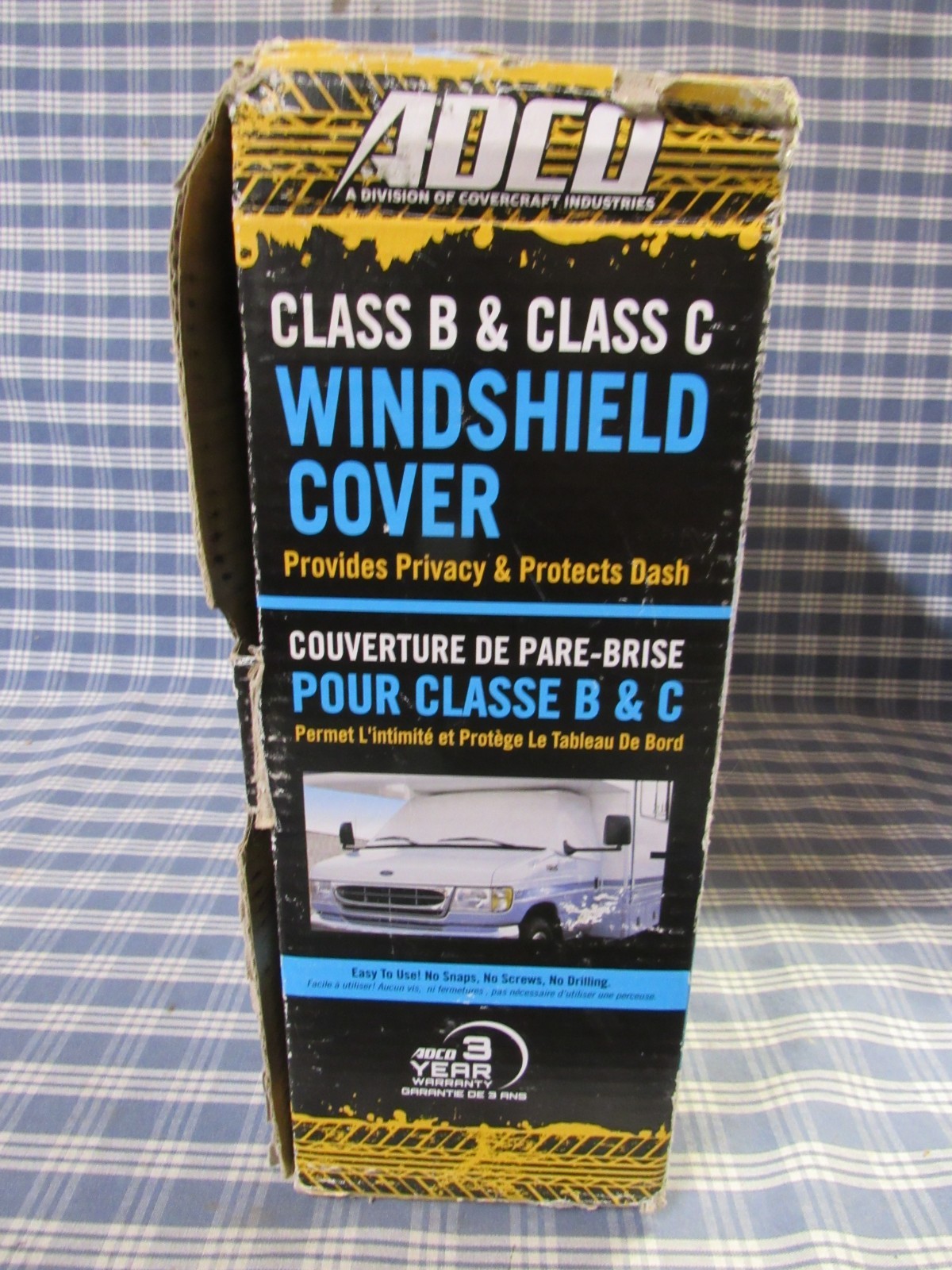 ADCO 2409 Class C/B Motorhome Windshield Cover Chevy 2001-2019 FREE SHIPPING.