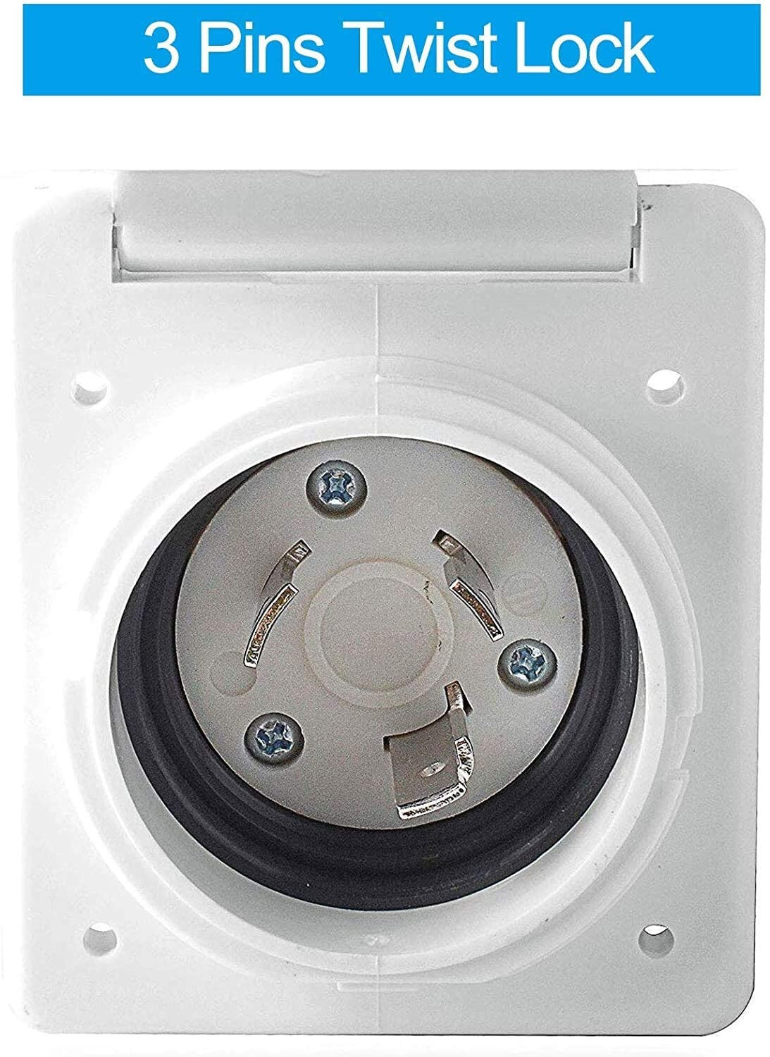 30A RV Shore Power Inlet Socket Box Male Plug Female Connector Twist Lock Camper