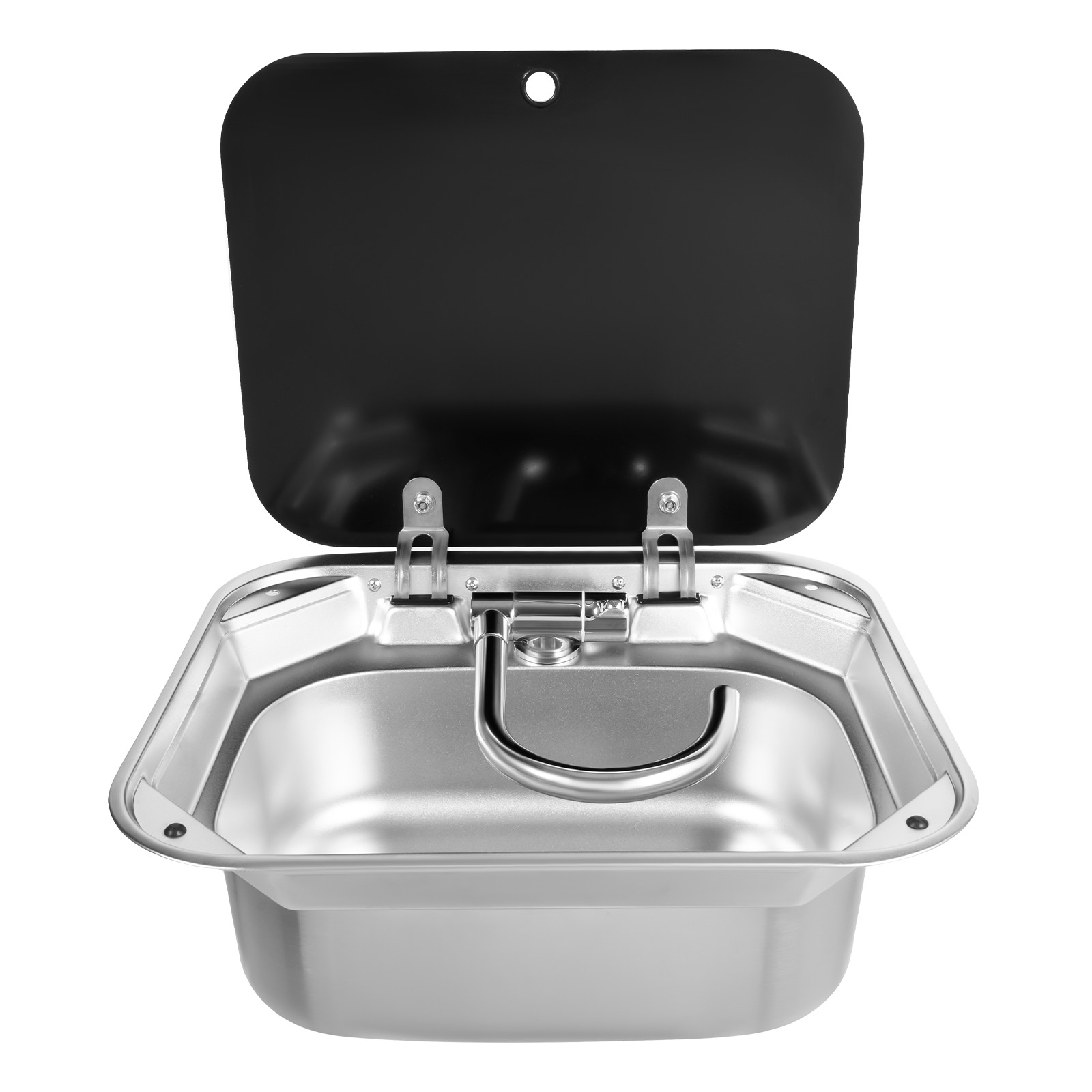 RV Kitchen Sink Unit Caravan Camper Hand Wash Basin with Faucet Stainless Steel