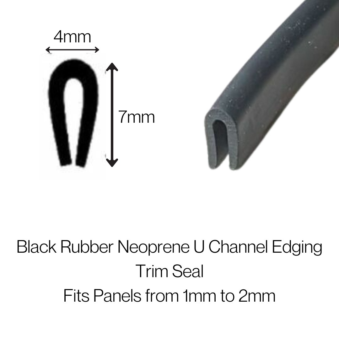 Ford Transit Custom Camper Van Micro Rubber Edge Trim 7mm x 5mm Panel Protector