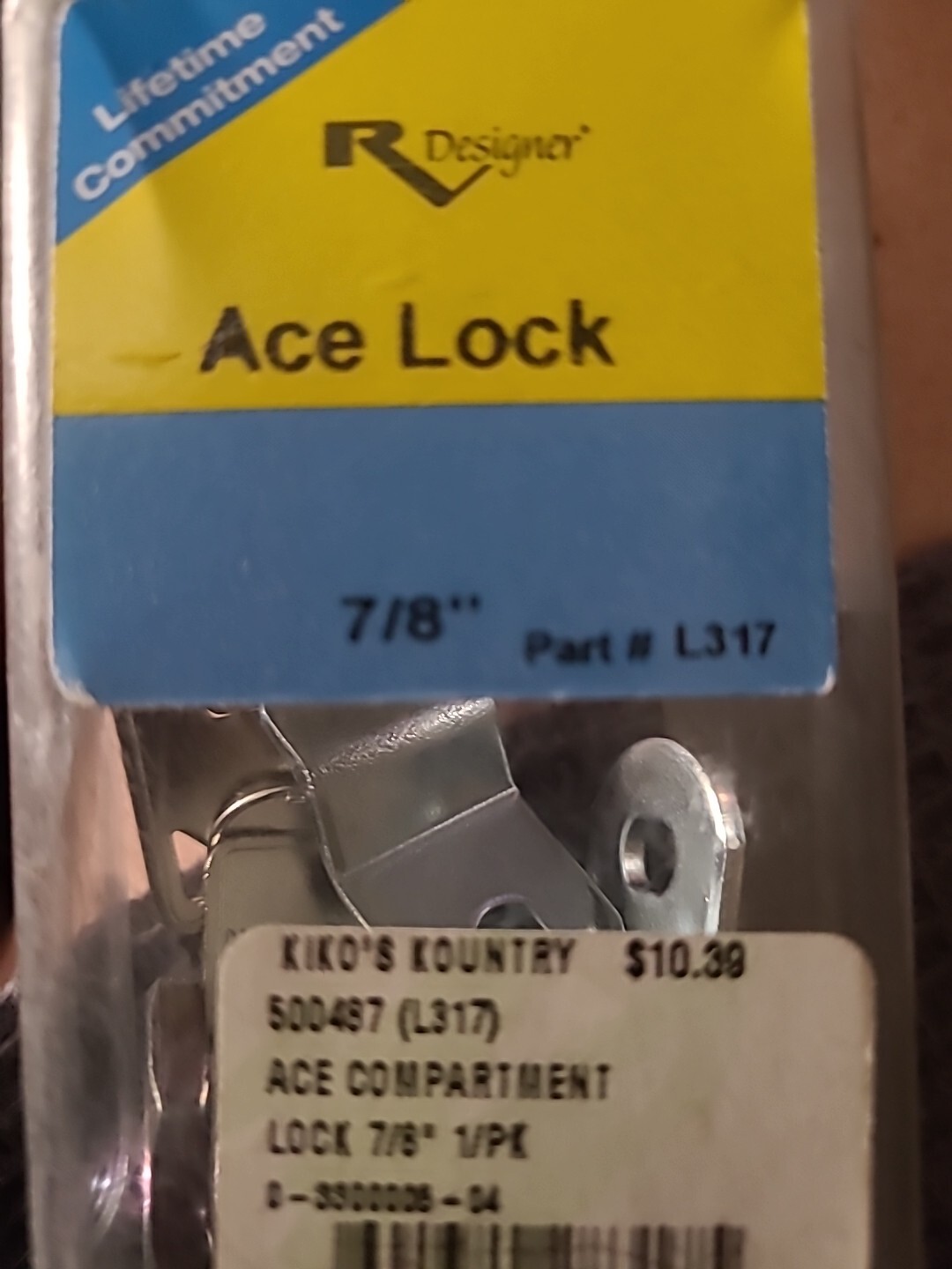 RV Designer L317 7/8″ Ace Key Compartment Door Cam Lock
