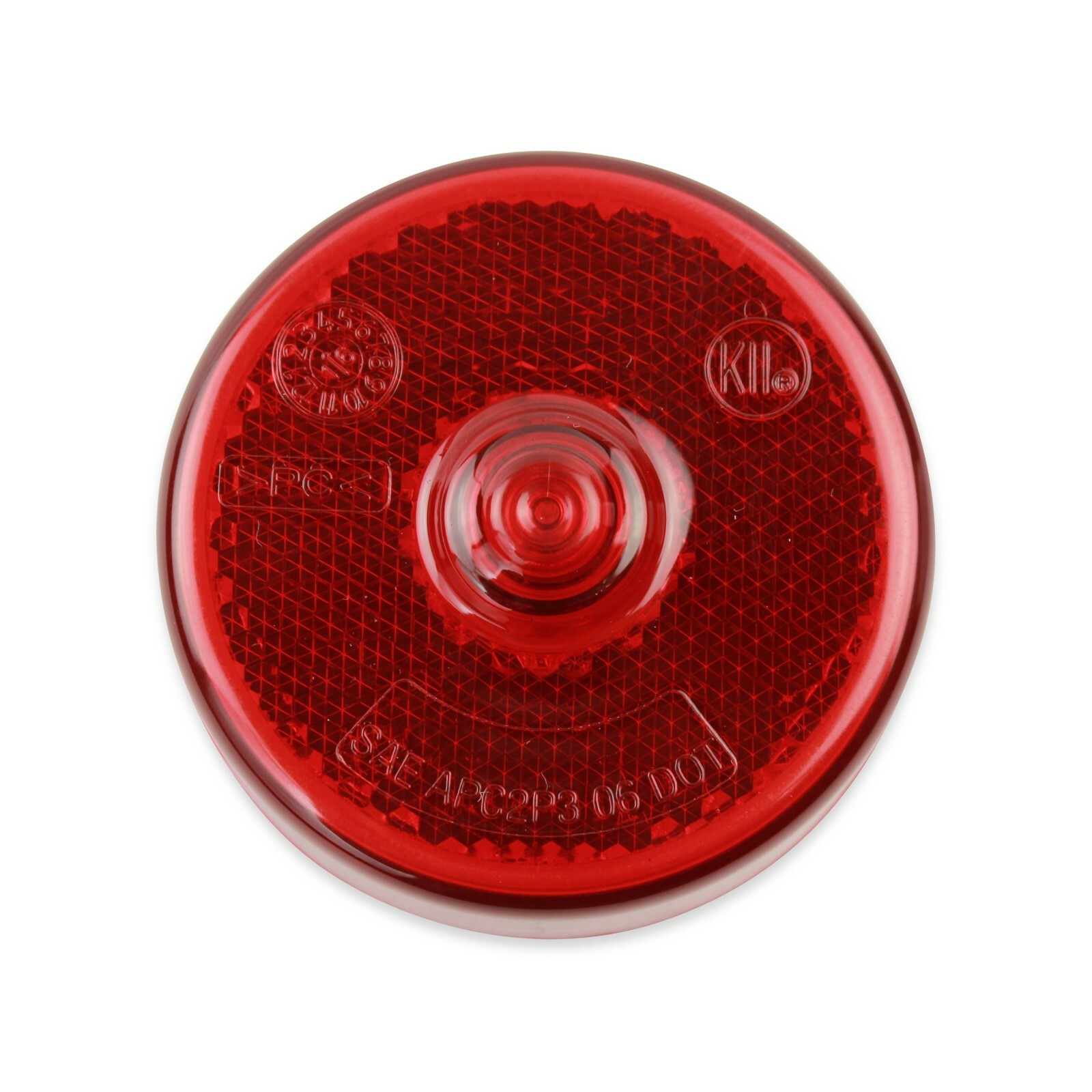 (6)Red 2.5″ round replacement, Clearance marker, Incandescent Light SAE & DOT