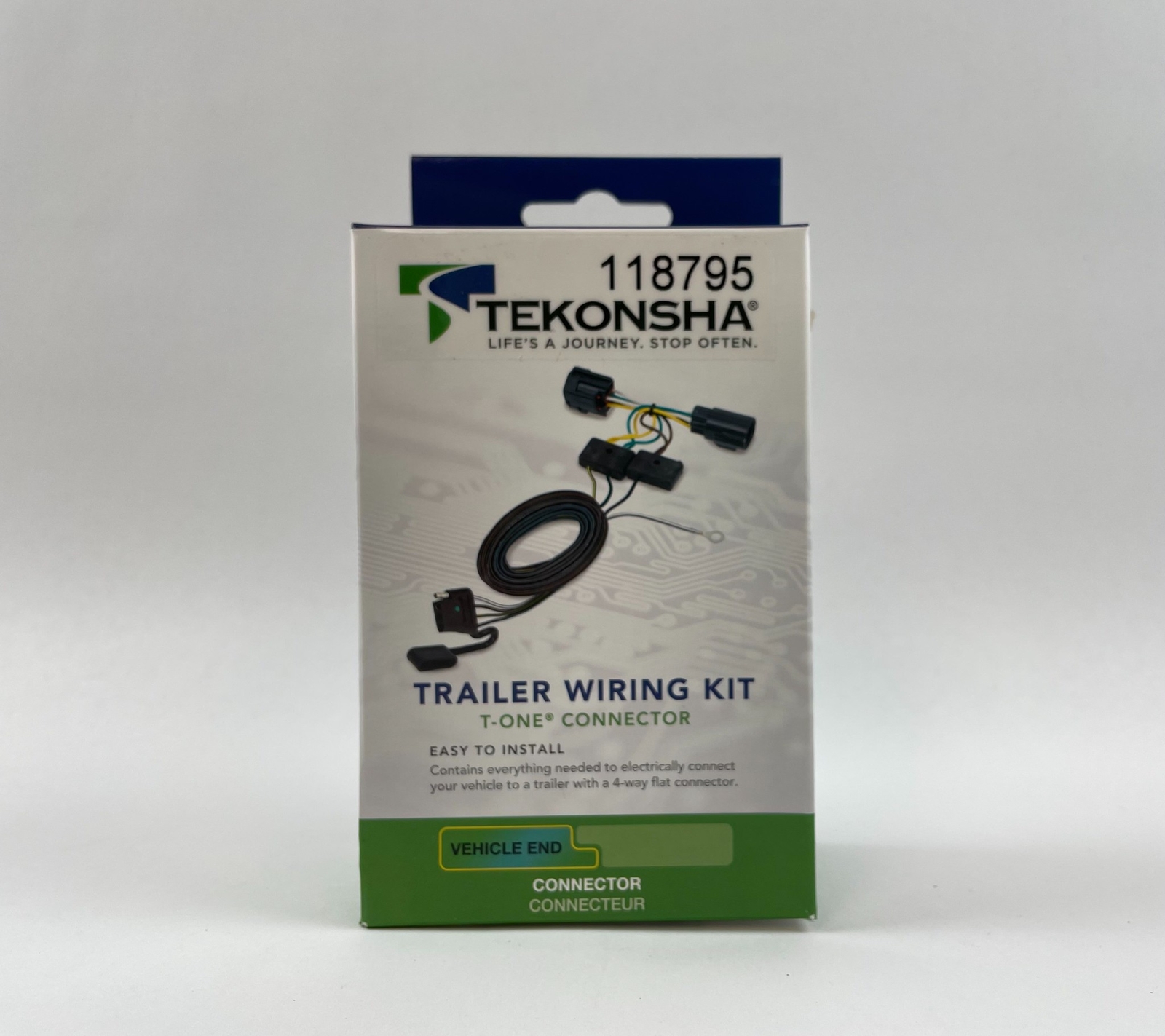 Tekonsha 118795 T-One Connector Wiring Light Kit with 4-Pole Flat Connector