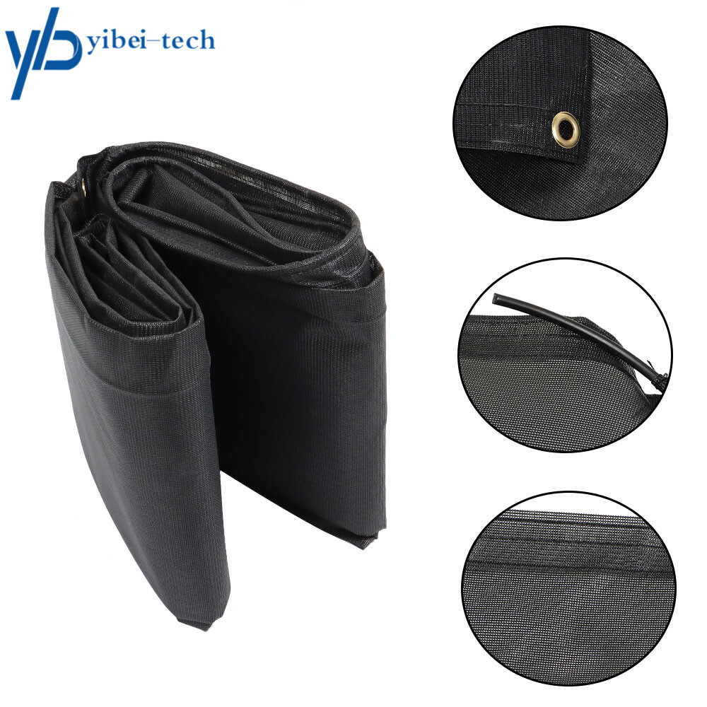 11”-21” RV Awning Sun Shade Black Mesh Screen Sunshade Kit For Camping Trailer