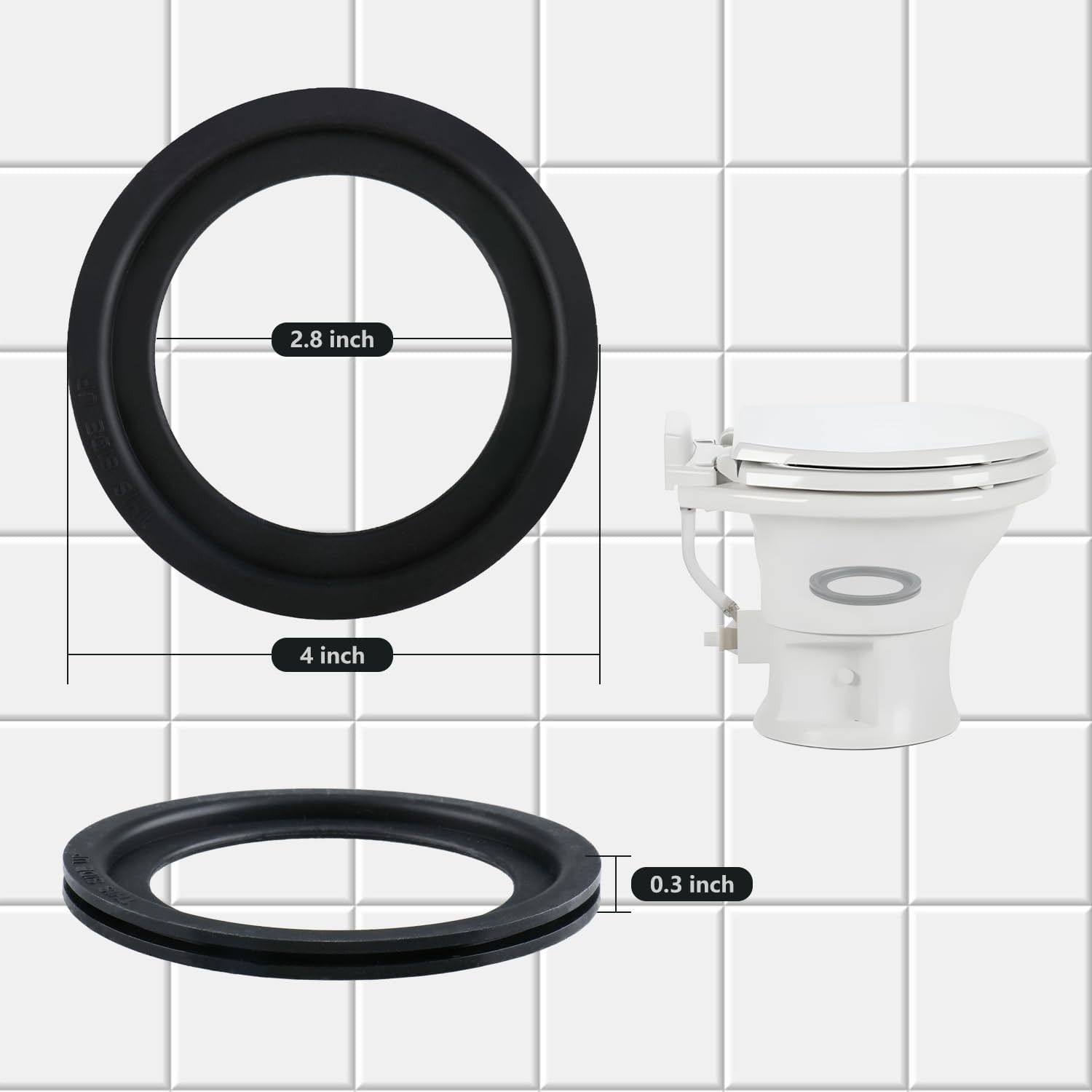 Flush Ball Seal kit Suitable for Dometic 310 Toilets | Single rv toilet seal …