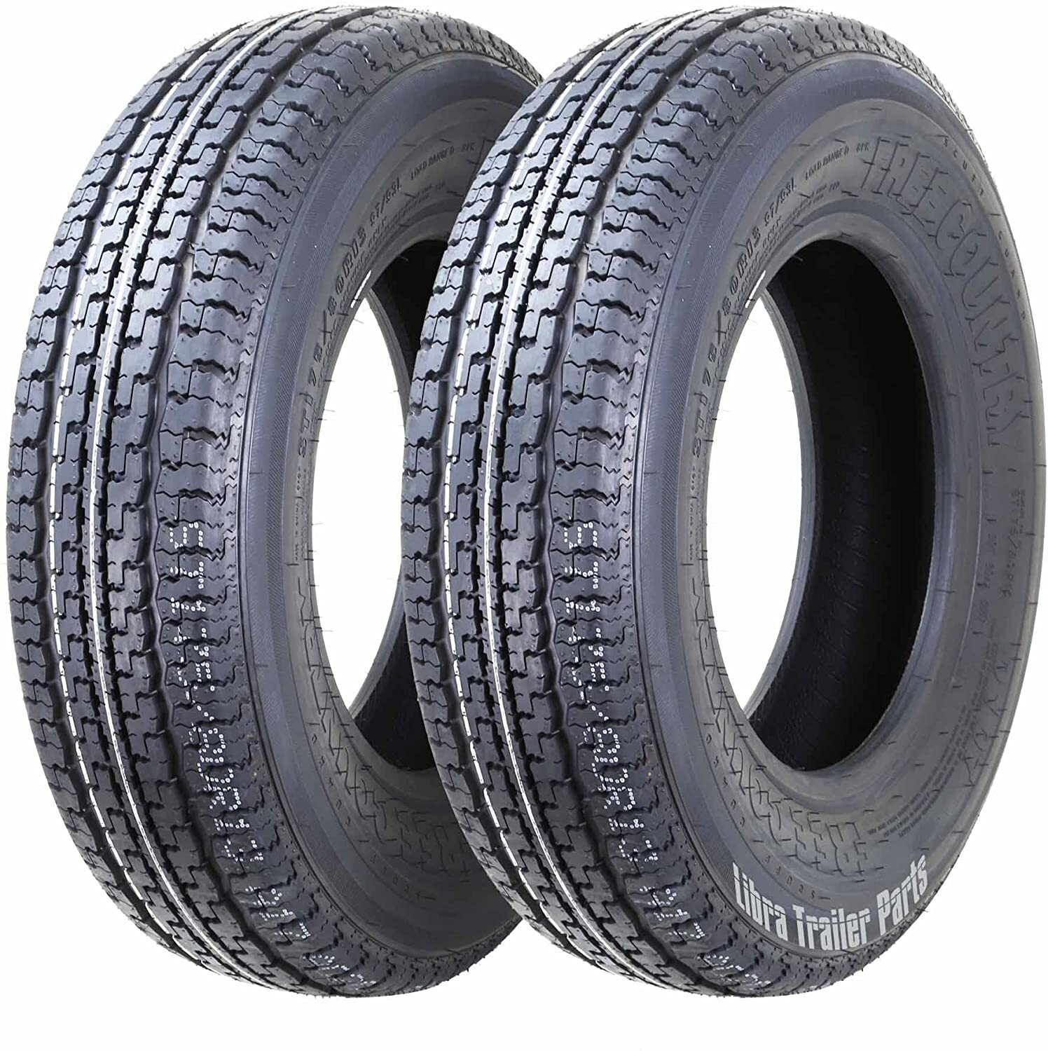 2 Premium Free Country ST185/80R13 Radial Trailer Tire 6PR LRC Steel Belted