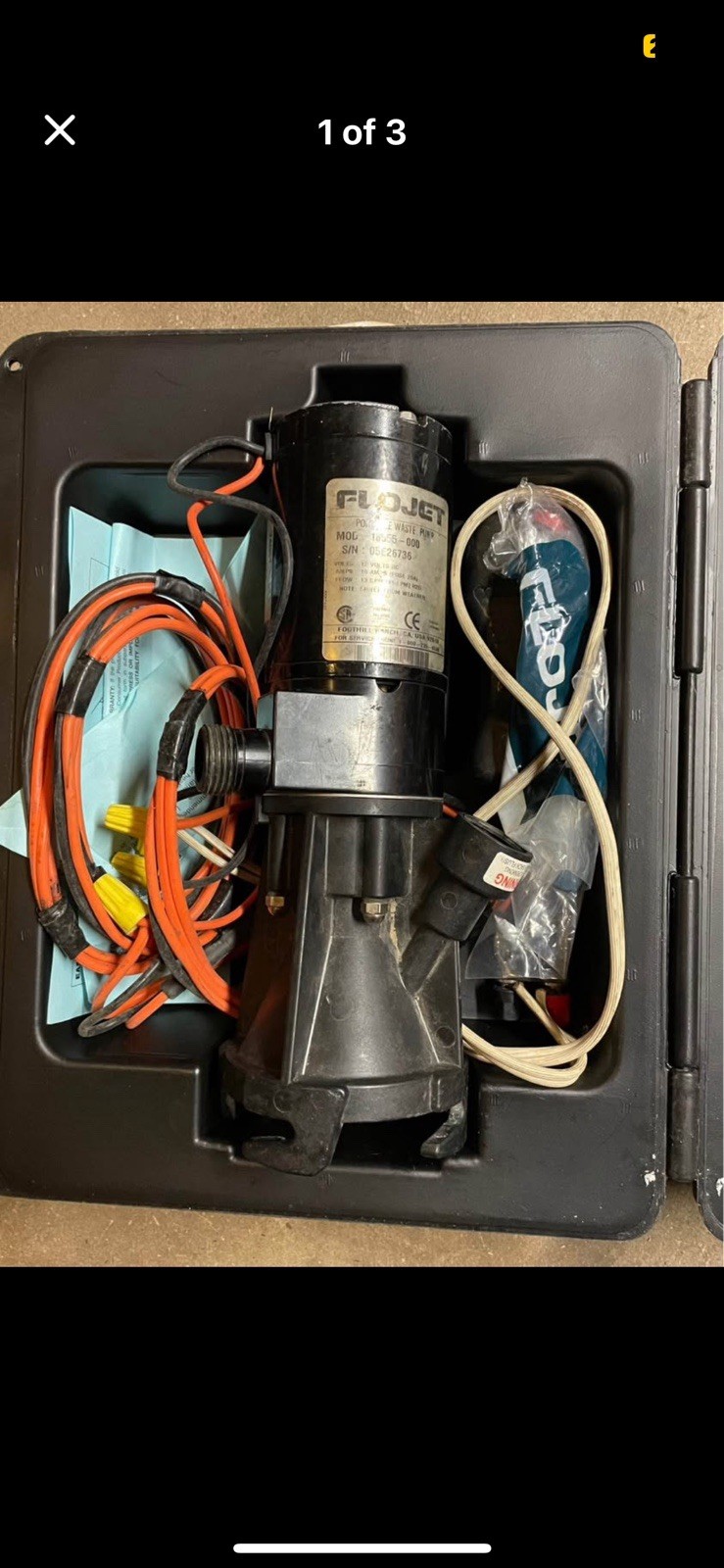 Flojet Portable RV Waste Pump 18555-000A 12V