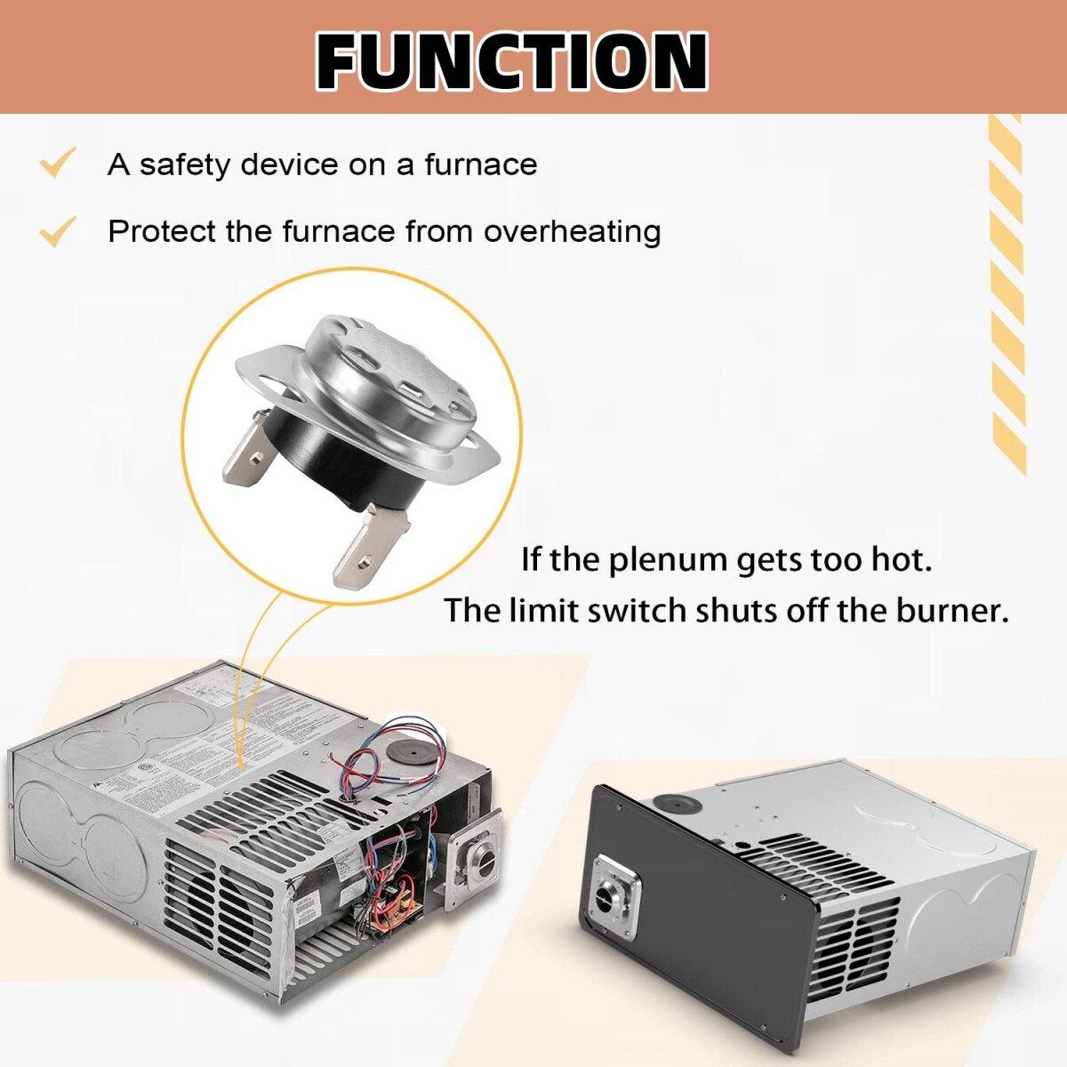 31091 High Temperature Limit Switch 190° For Atwood/ Dometic RV Furnace Heater