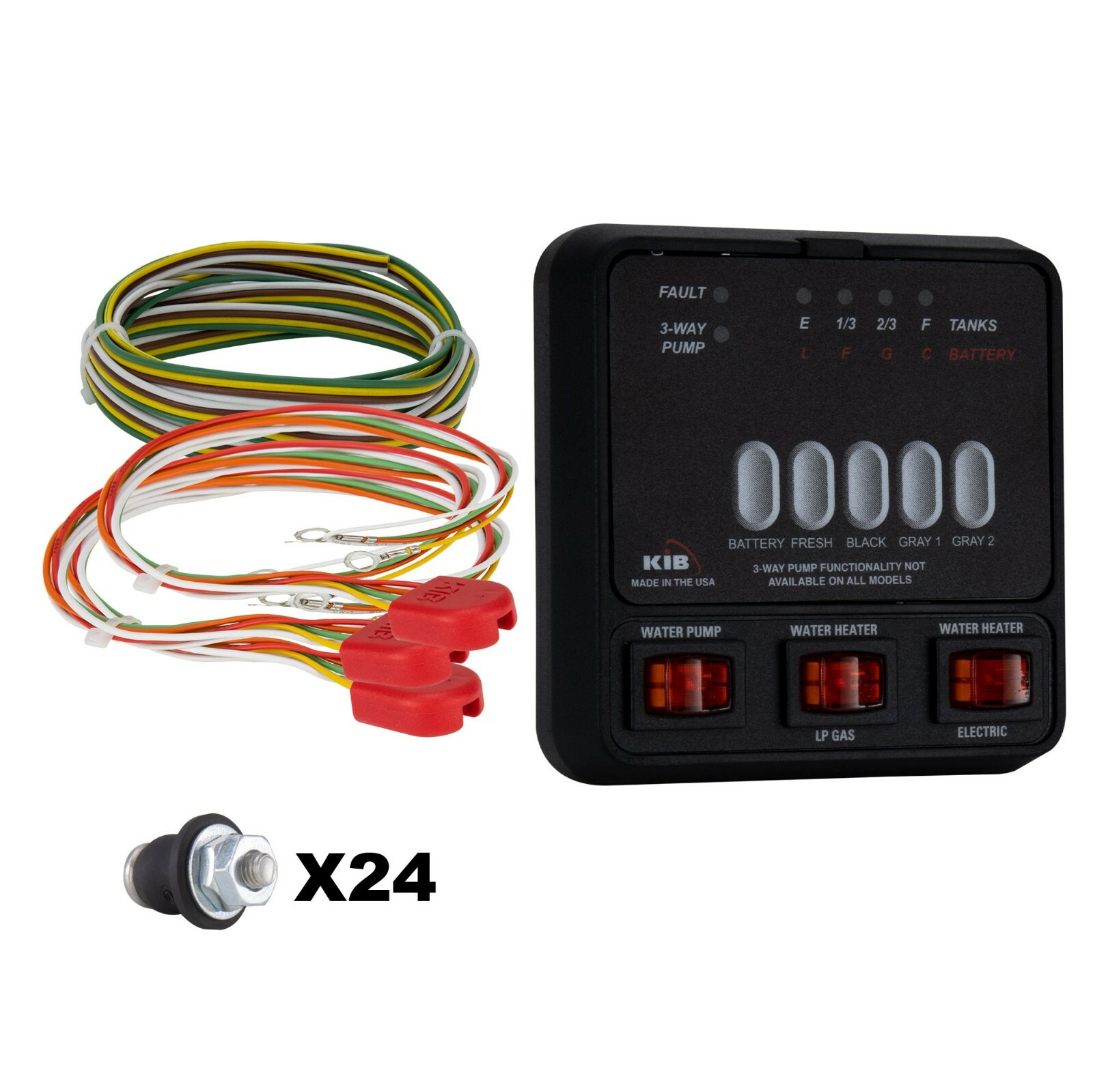 RV Tank Capacity Level Sensor M25 Monitor Panel KIB Replacement With Wire Kit