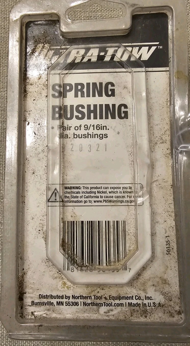 NOS Ultra-Tow Spring Bushing Pair Of 9/16 In Diameter Bushings Part Number 21527