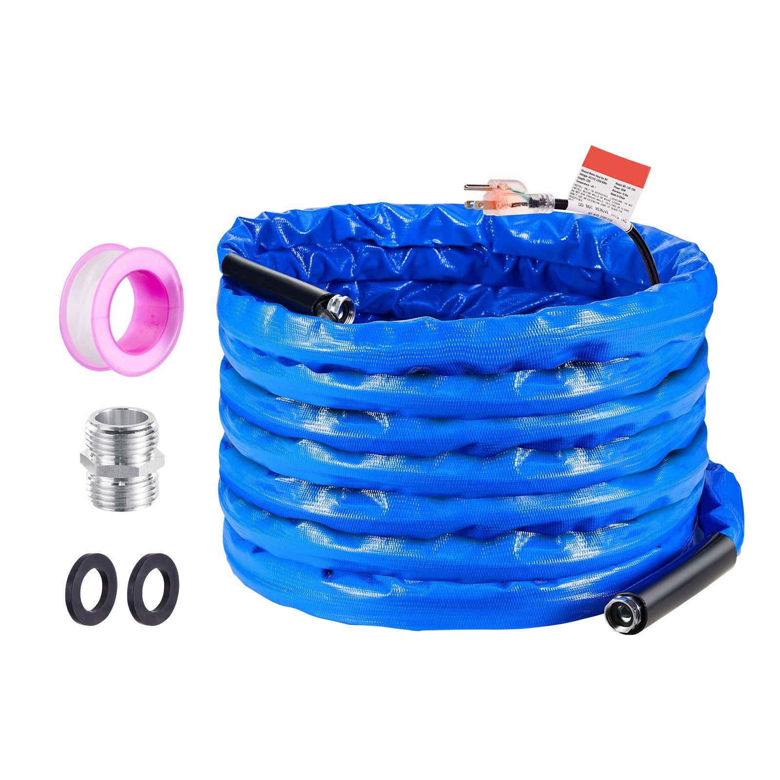 50ft Heated RV Water Hose -45°F, 5/8″ I.D., GHT Fitting