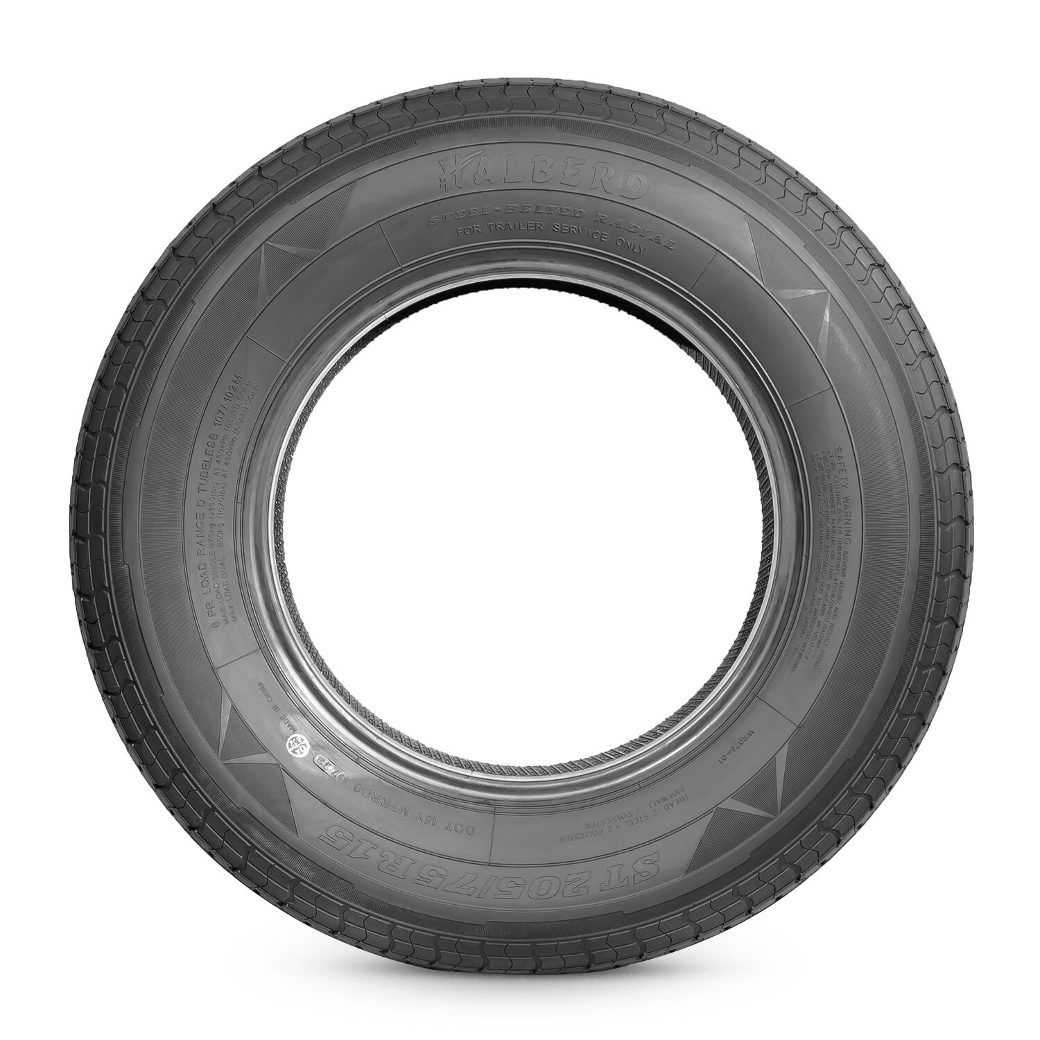 8PR ST 205/75R15 Trailer Tires 2-Pack 205 75 15 Load Range D Heavy Duty Cargo