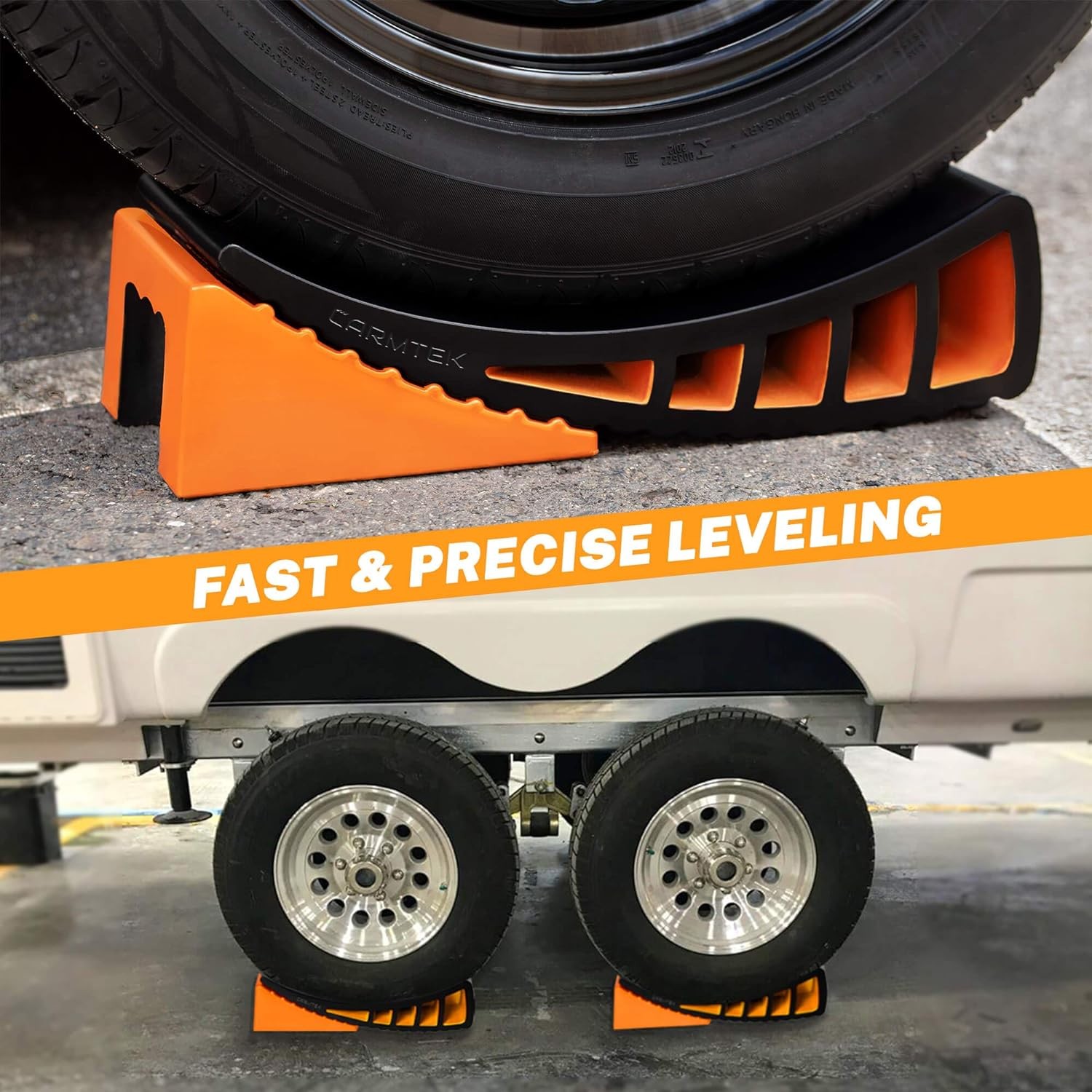 CARMTEK Camper Leveler Premium Kit – Curved RV Levelers with Pack