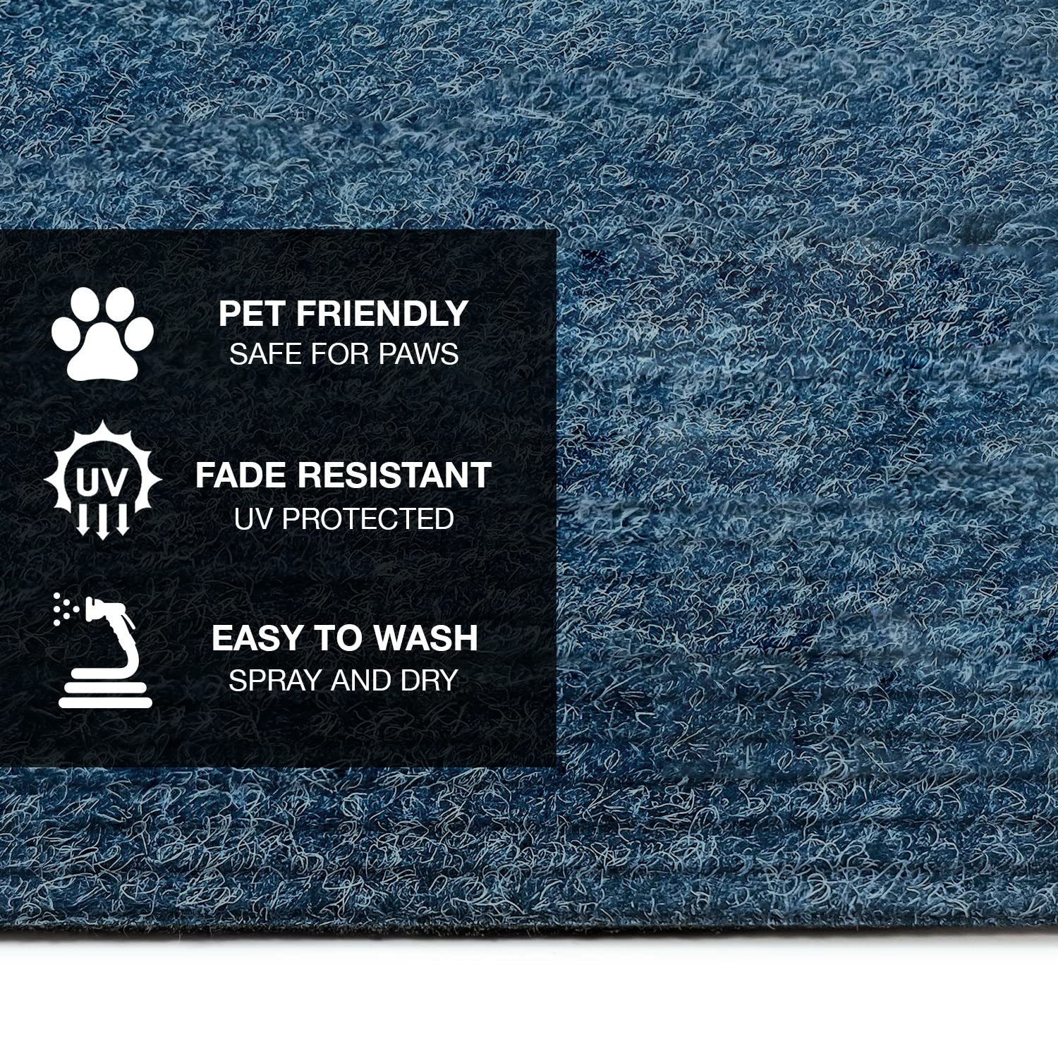 Prest-O-Fit Outrigger Radius XT RV Step Rug – Atlantic Blue, Fade-Resistant, Ind