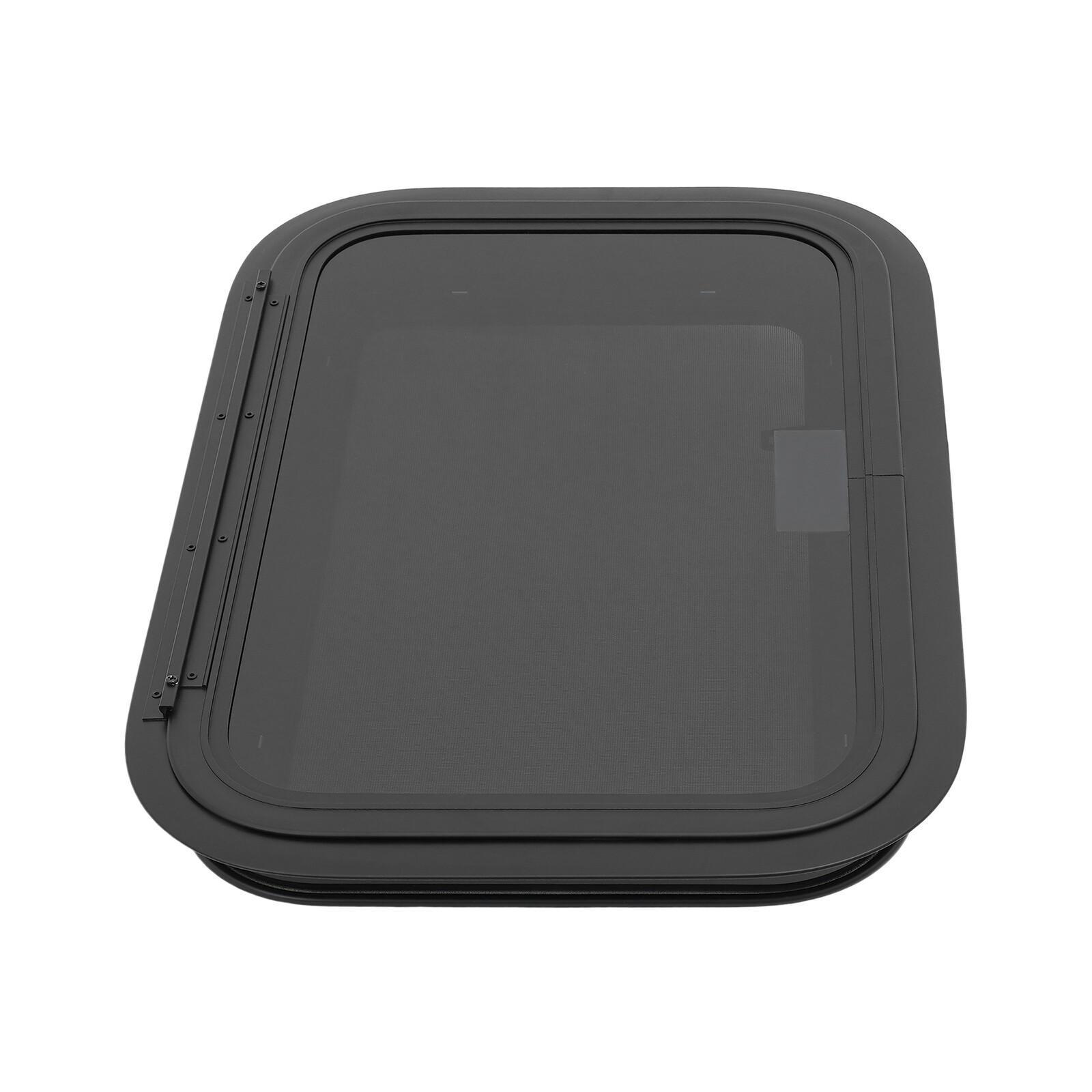22″ x 15″ RV Exit Window Camper Push Out Emergency Window w/ Trim & Screen Black