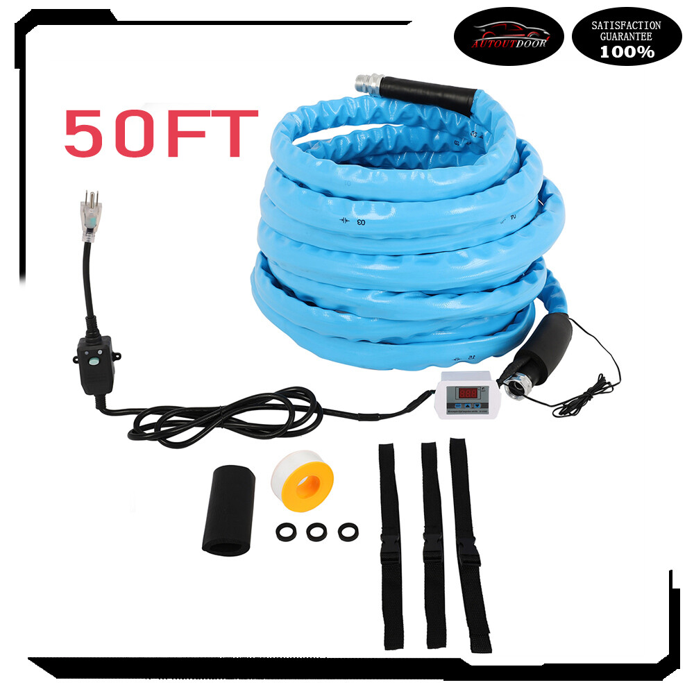 50FT Heated Water Hose New for RV-45 Antifreeze 4.0 Upgraded W/Digital Display