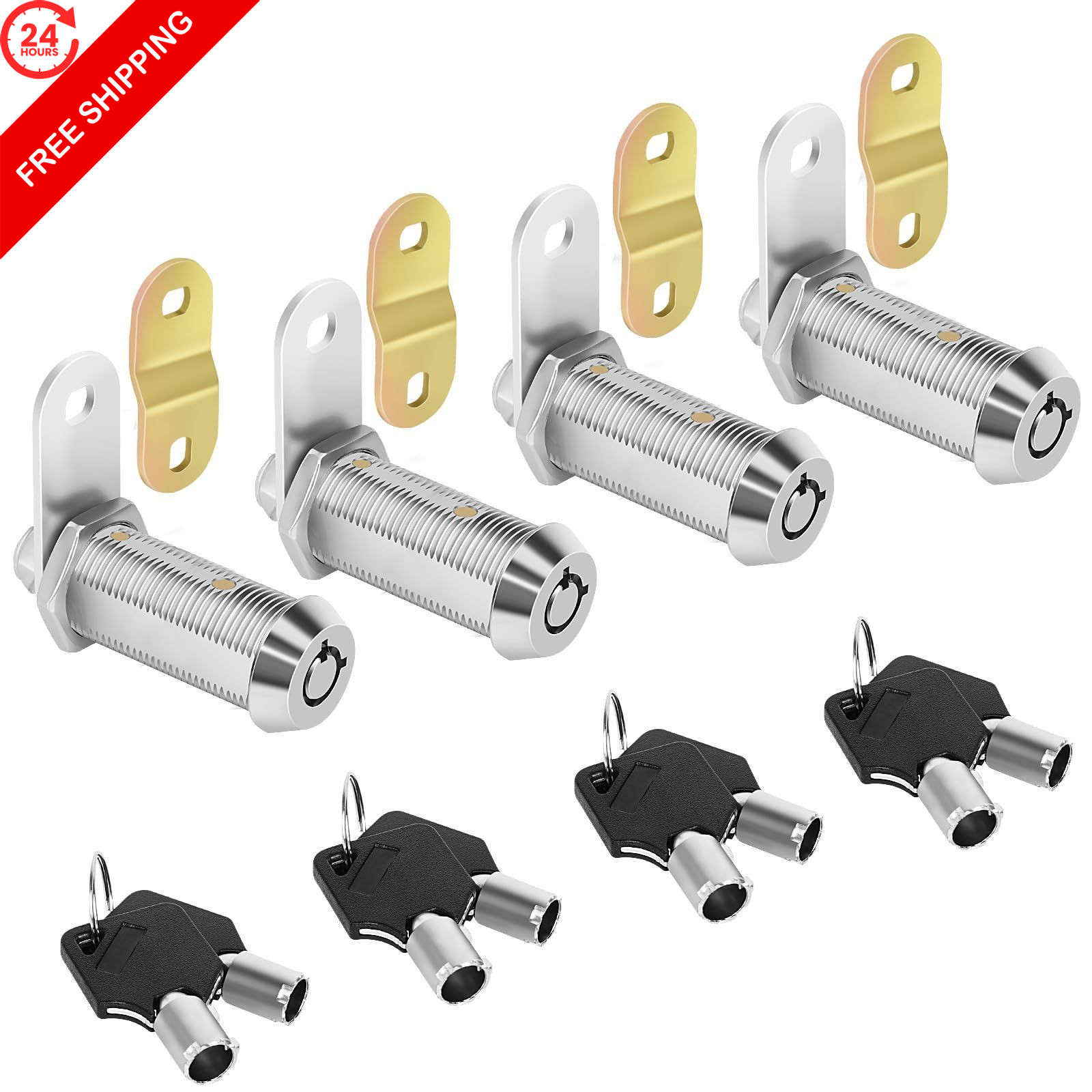 Cam Lock RV 1-1/2″ Locks for Storage Door Compartment 1-1/2 Inch, Silver