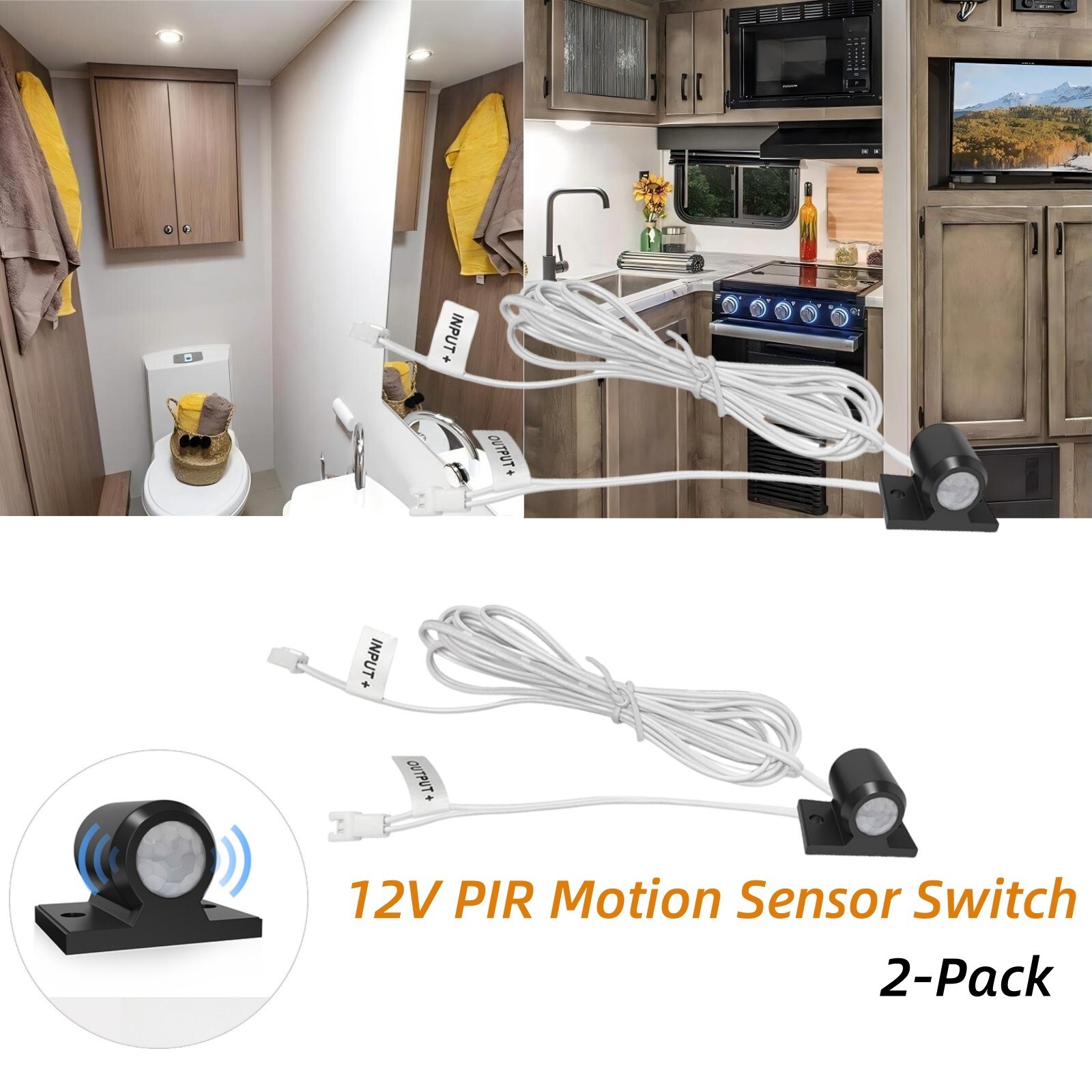 12V DC Infrared Motion Sensor Automatic Light Switch for 12V RV LED light Camper